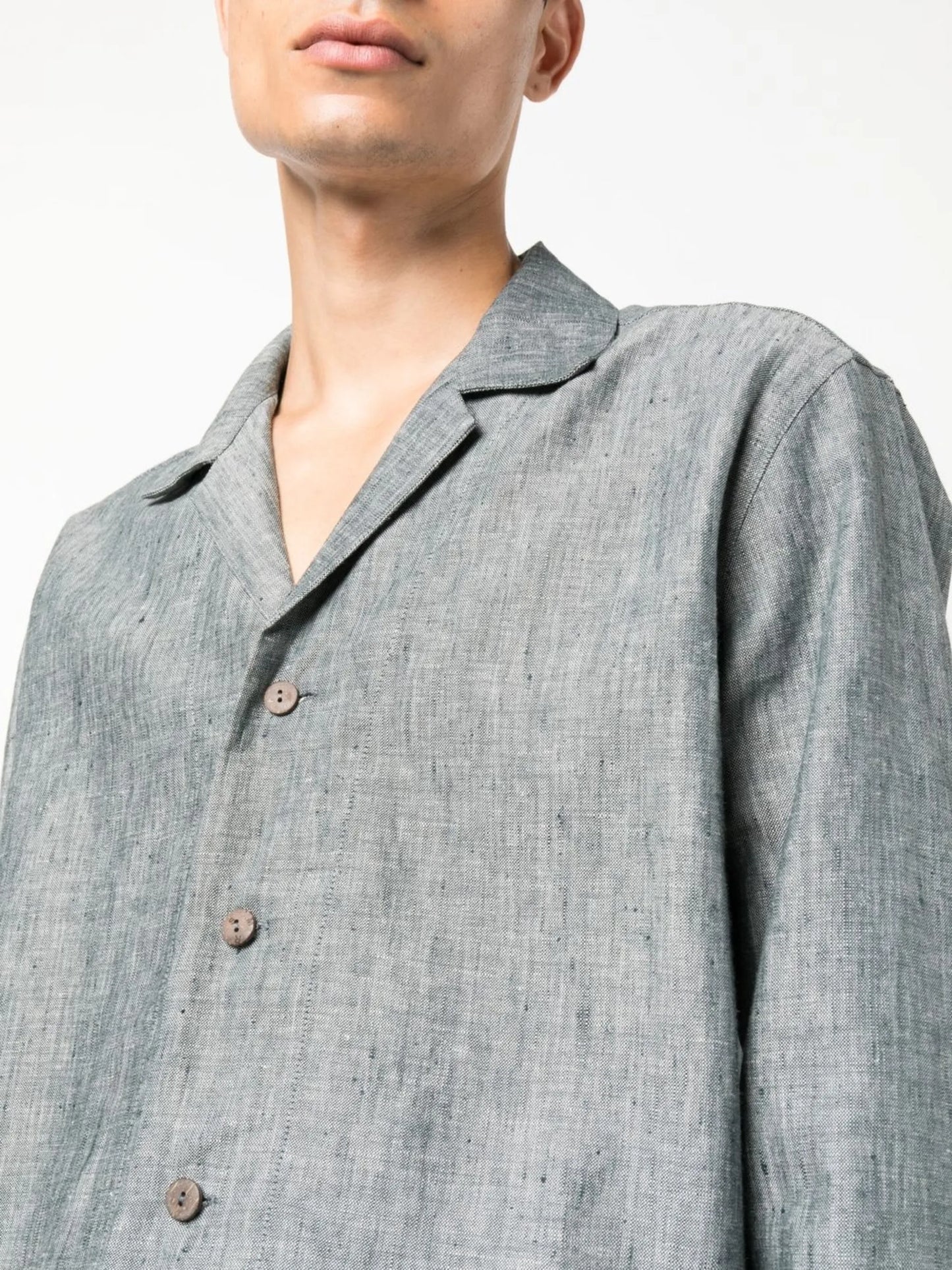 Paloma long-sleeve linen shirt