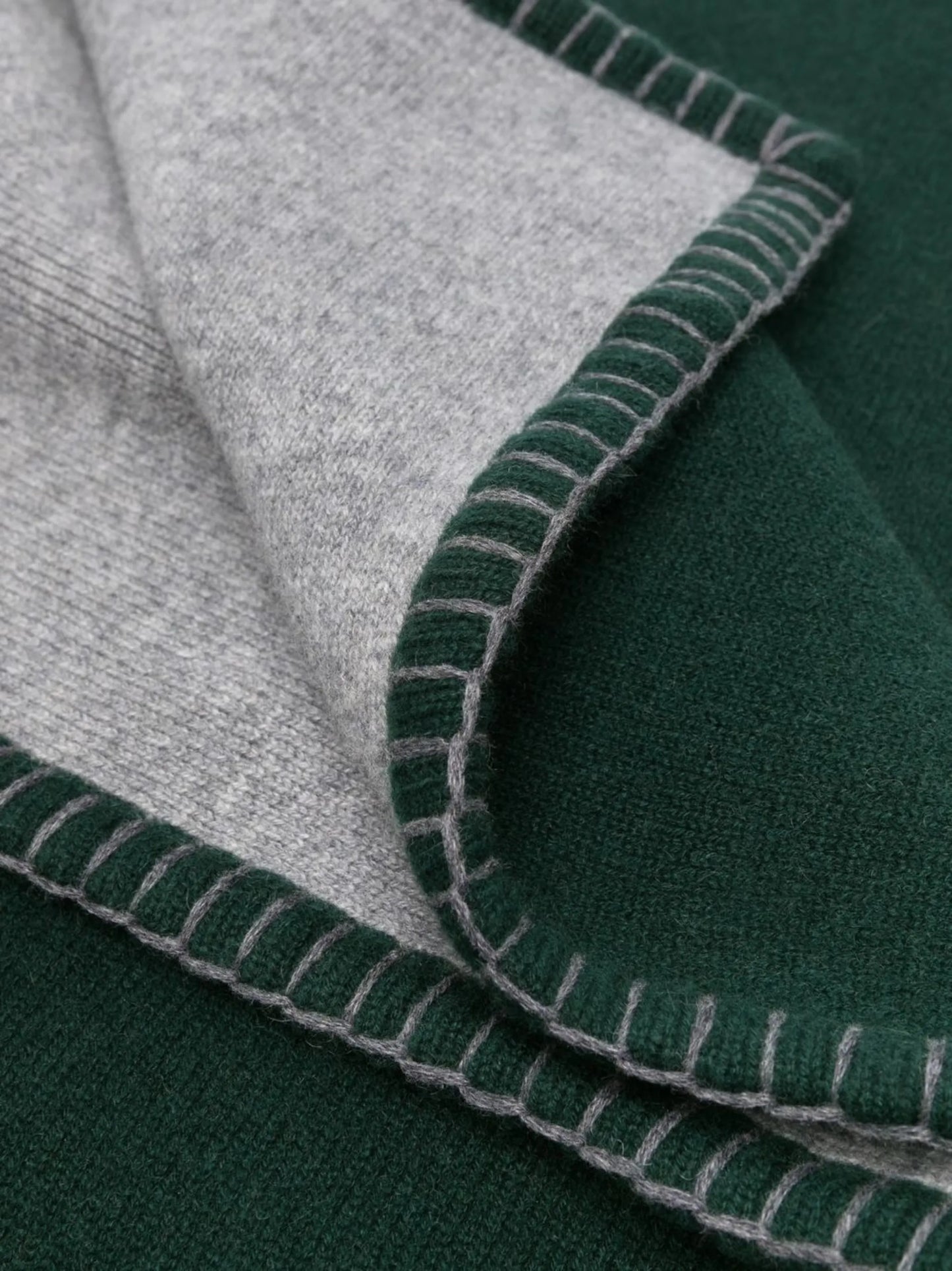 stitched-edge cashmere blanket