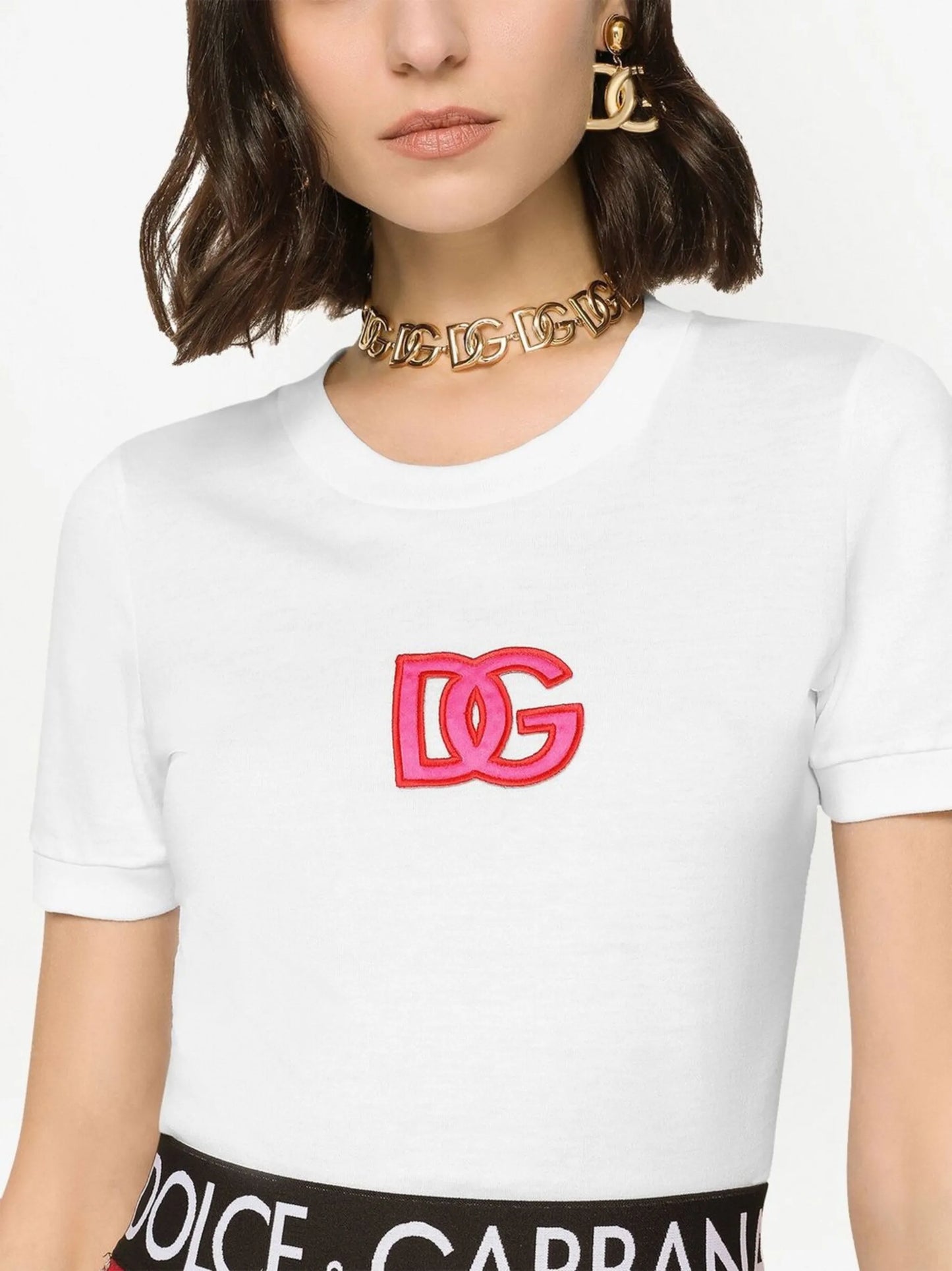 logo-embroidered T-shirt