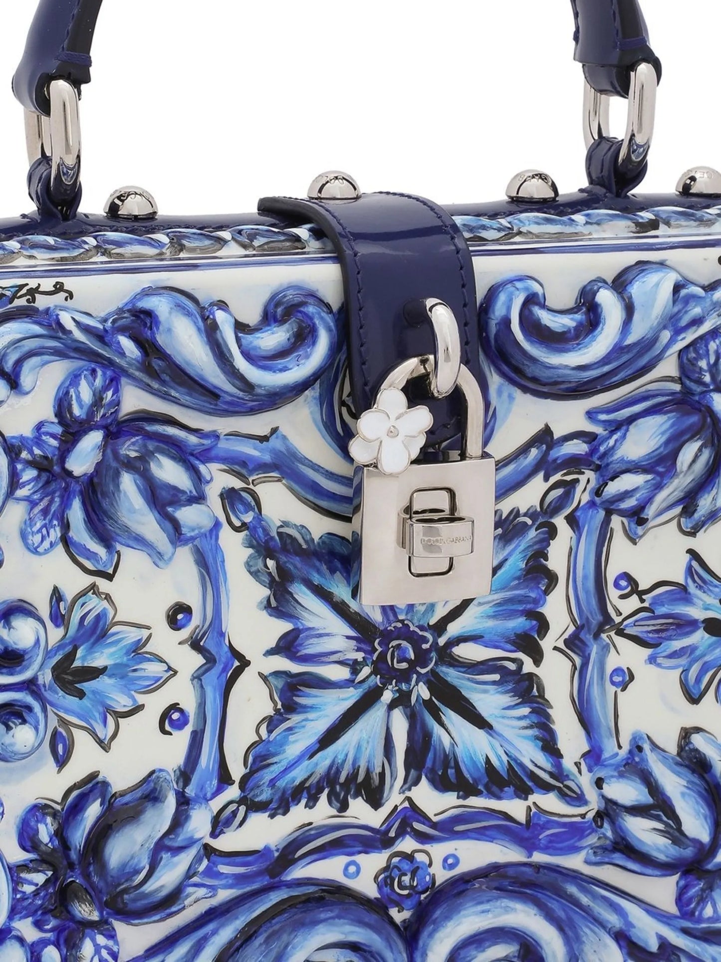 Dolce Box Majolica-print top-handle bag