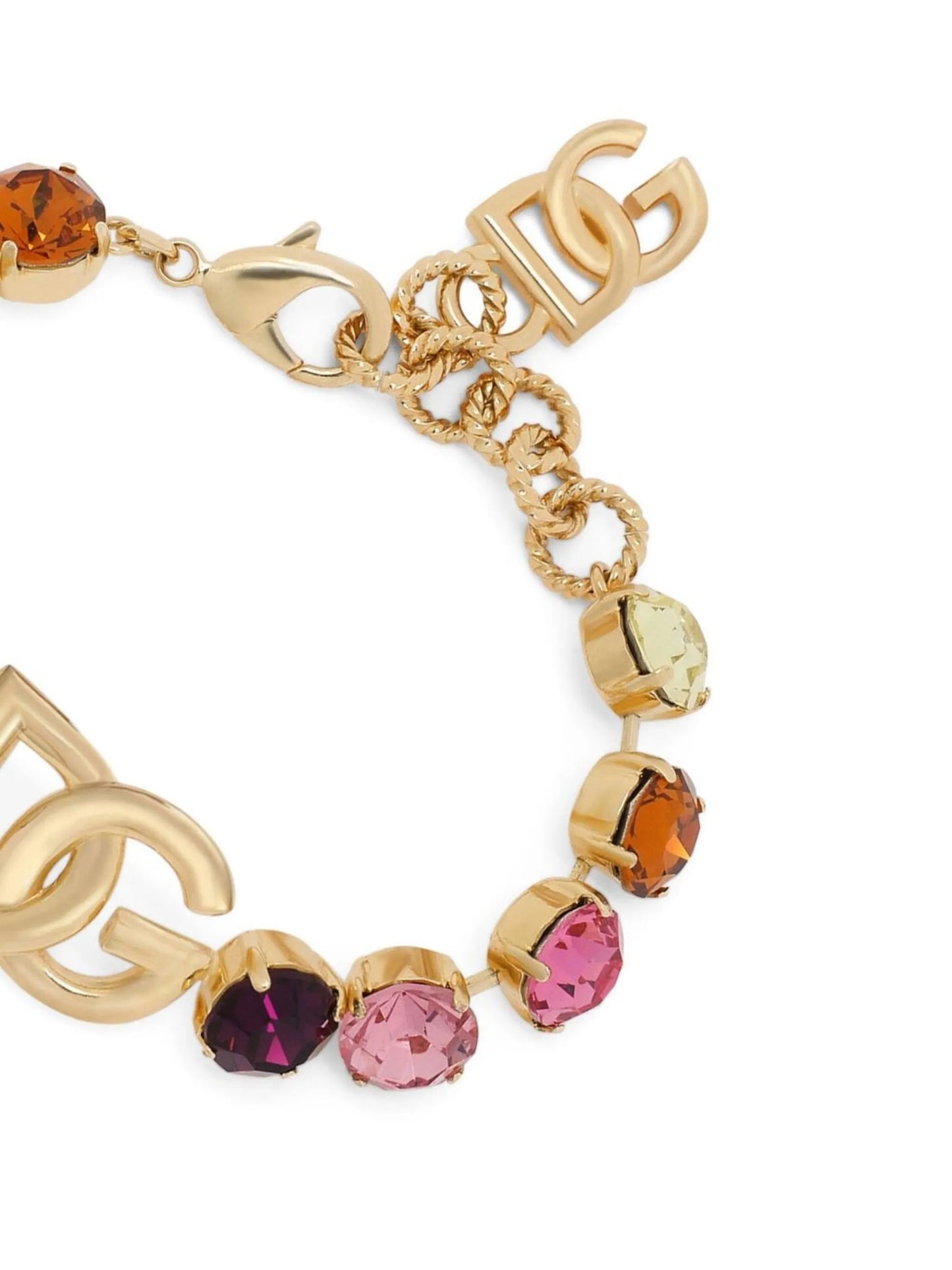 DG-logo rhinestone-embellished bracelet