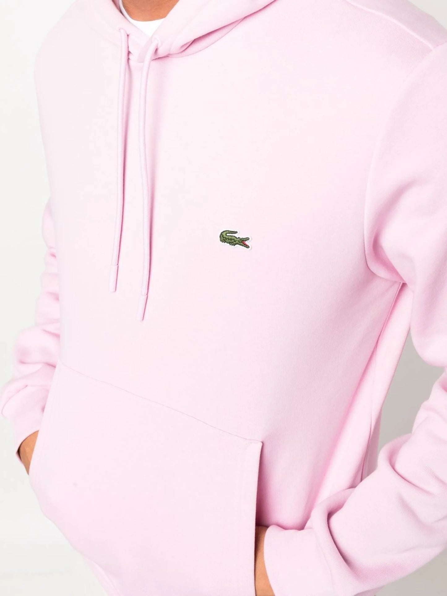 logo-patch fleece hoodie