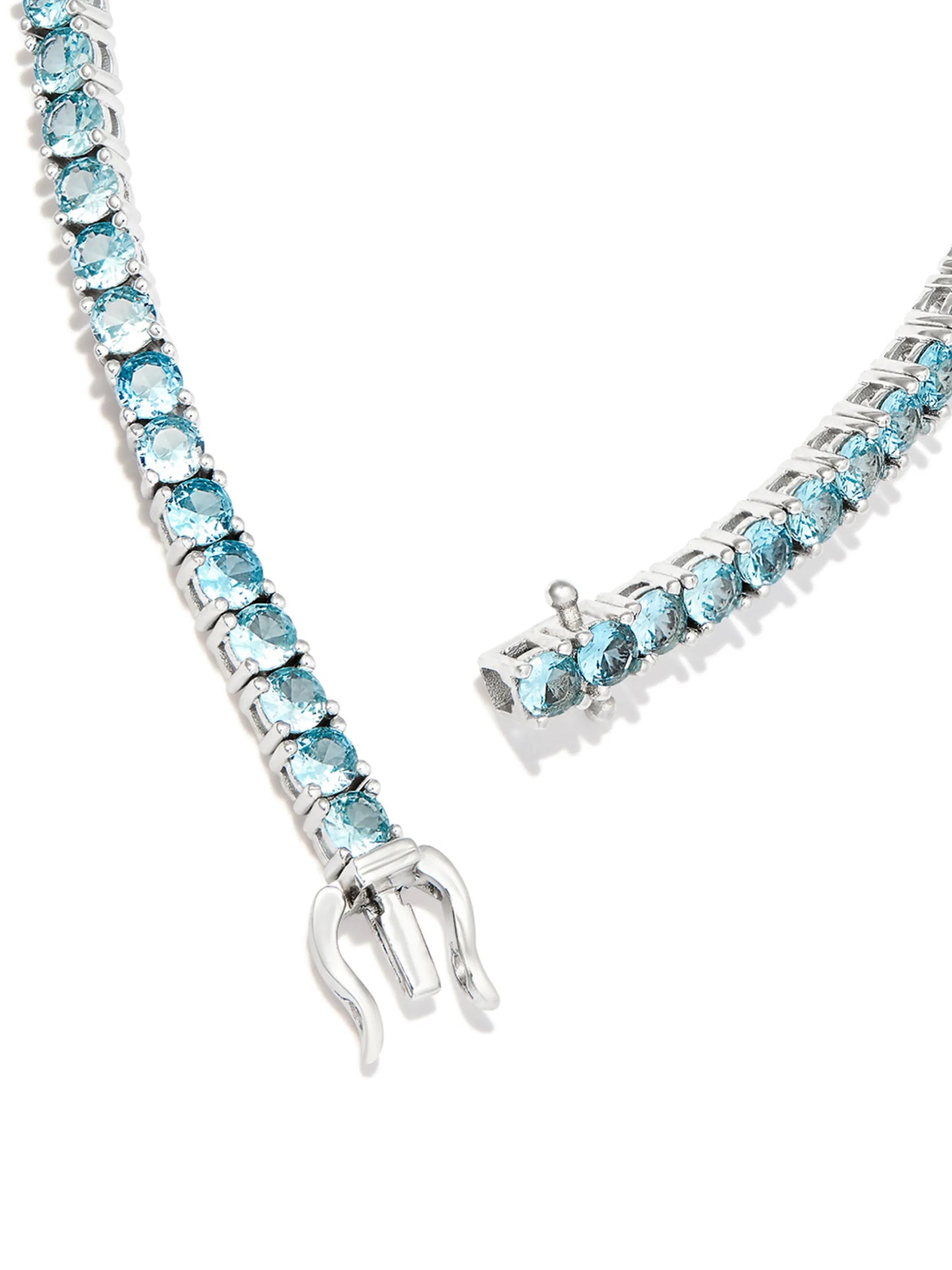 silver crystal-embellished tennis bracelet
