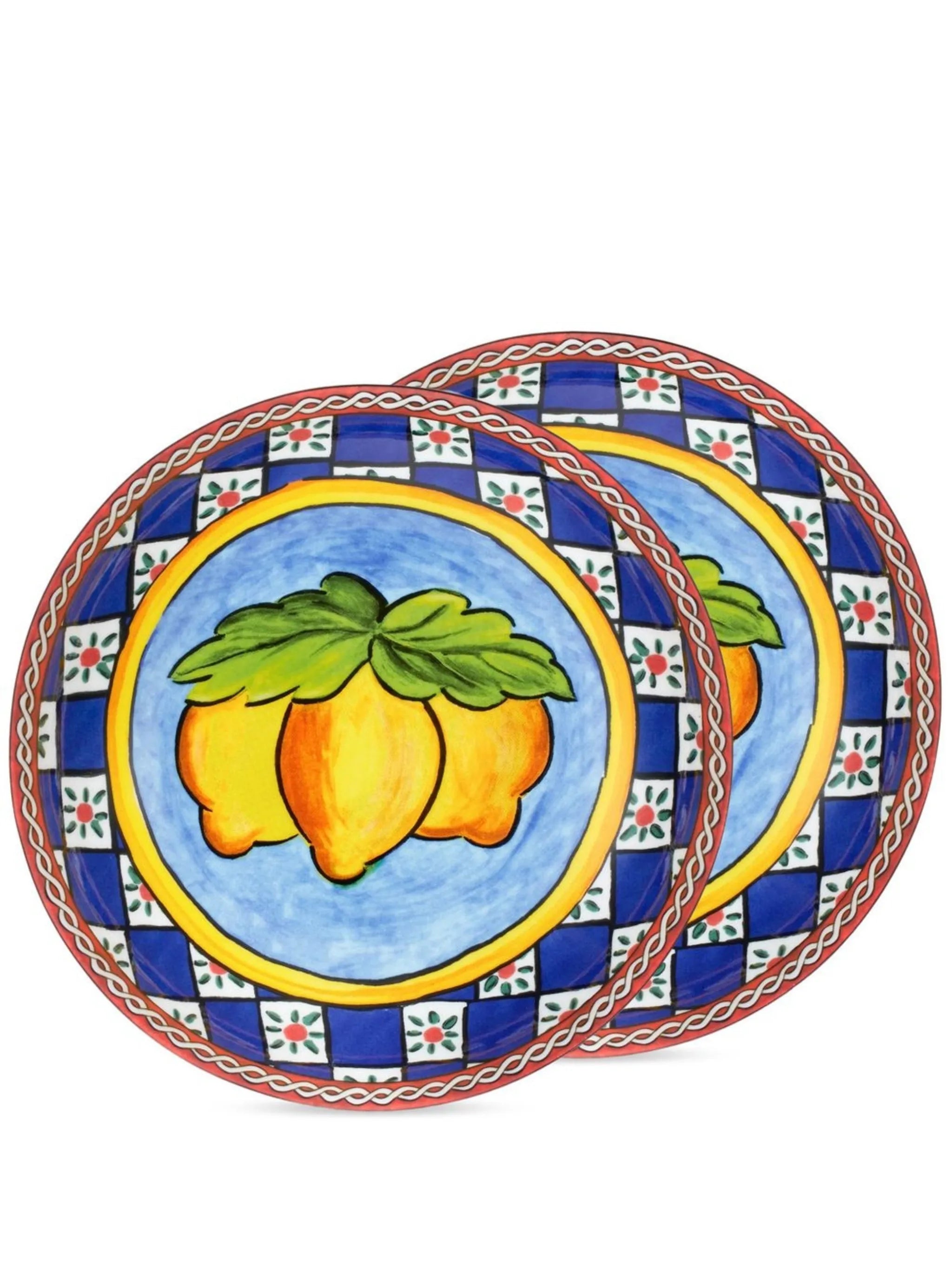 Carretto-print soup plates (set of two)
