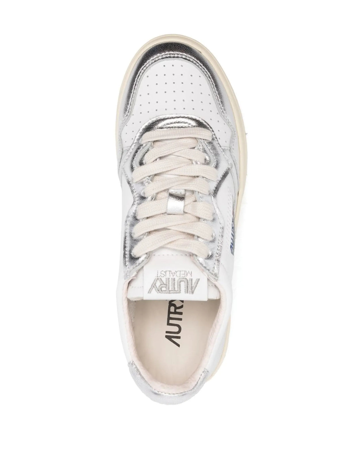Medalist metallic-leather sneakers