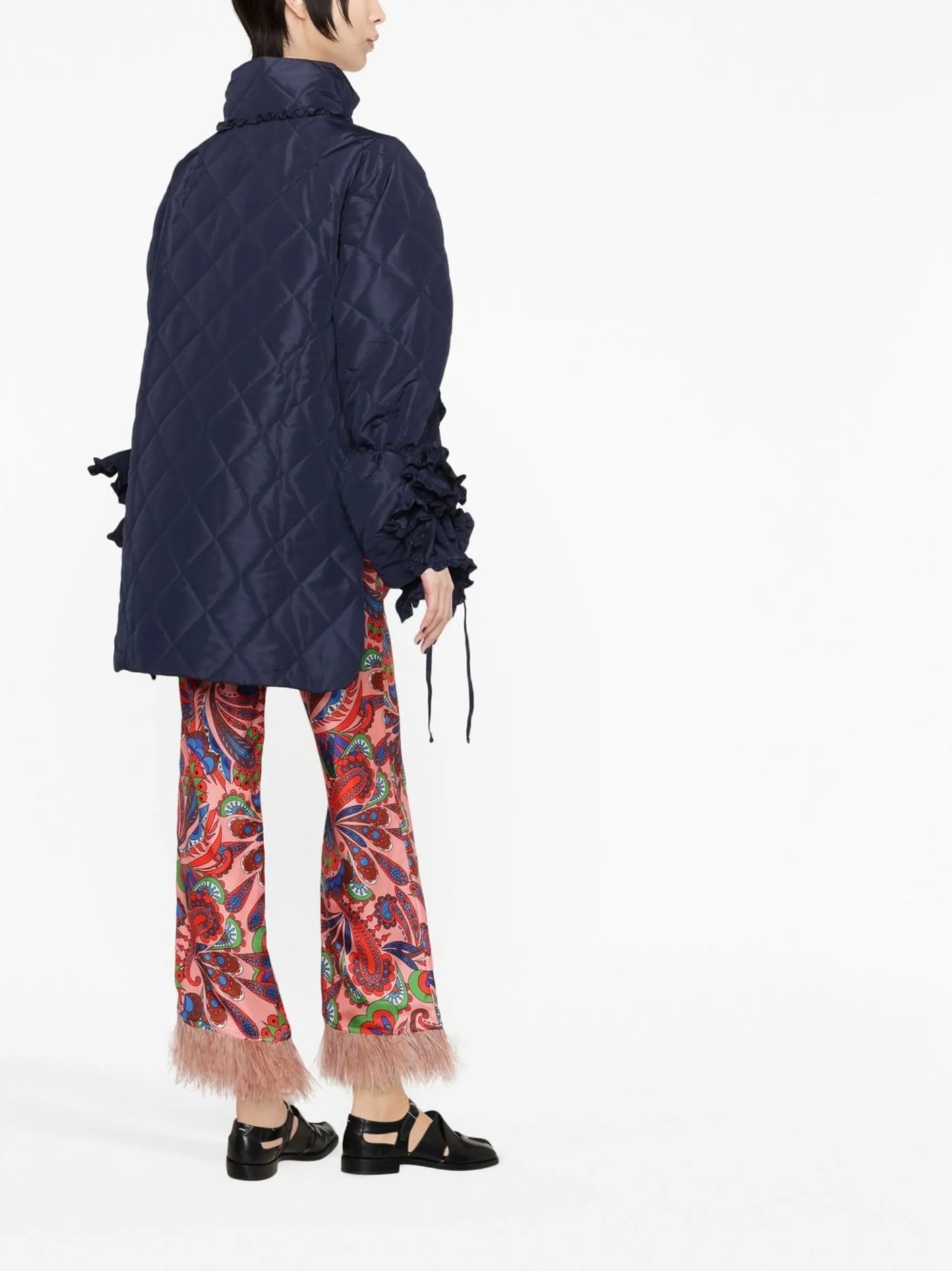 Helen removable-sleeve quilted jacket