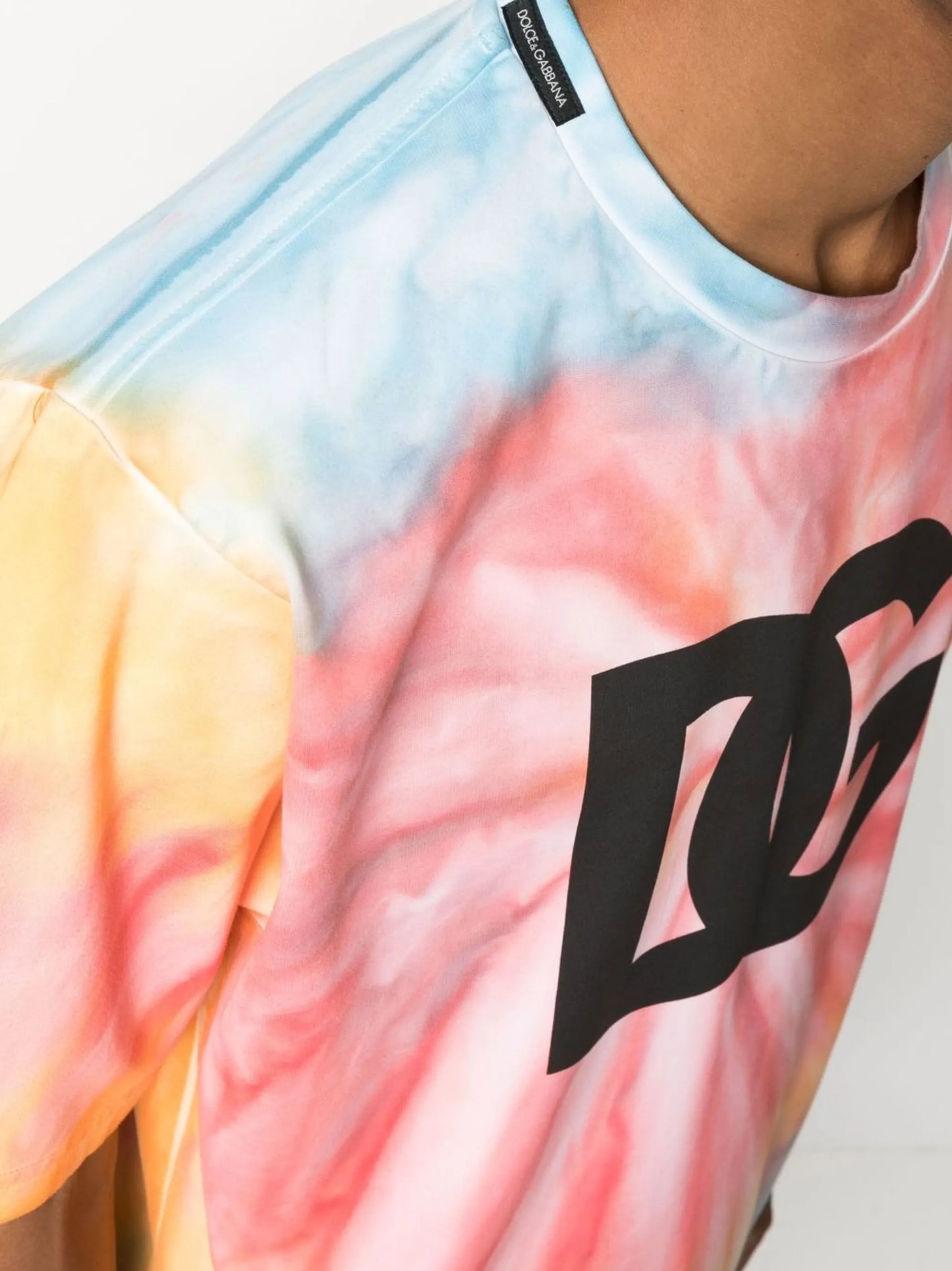 tie-dye logo-print T-shirt