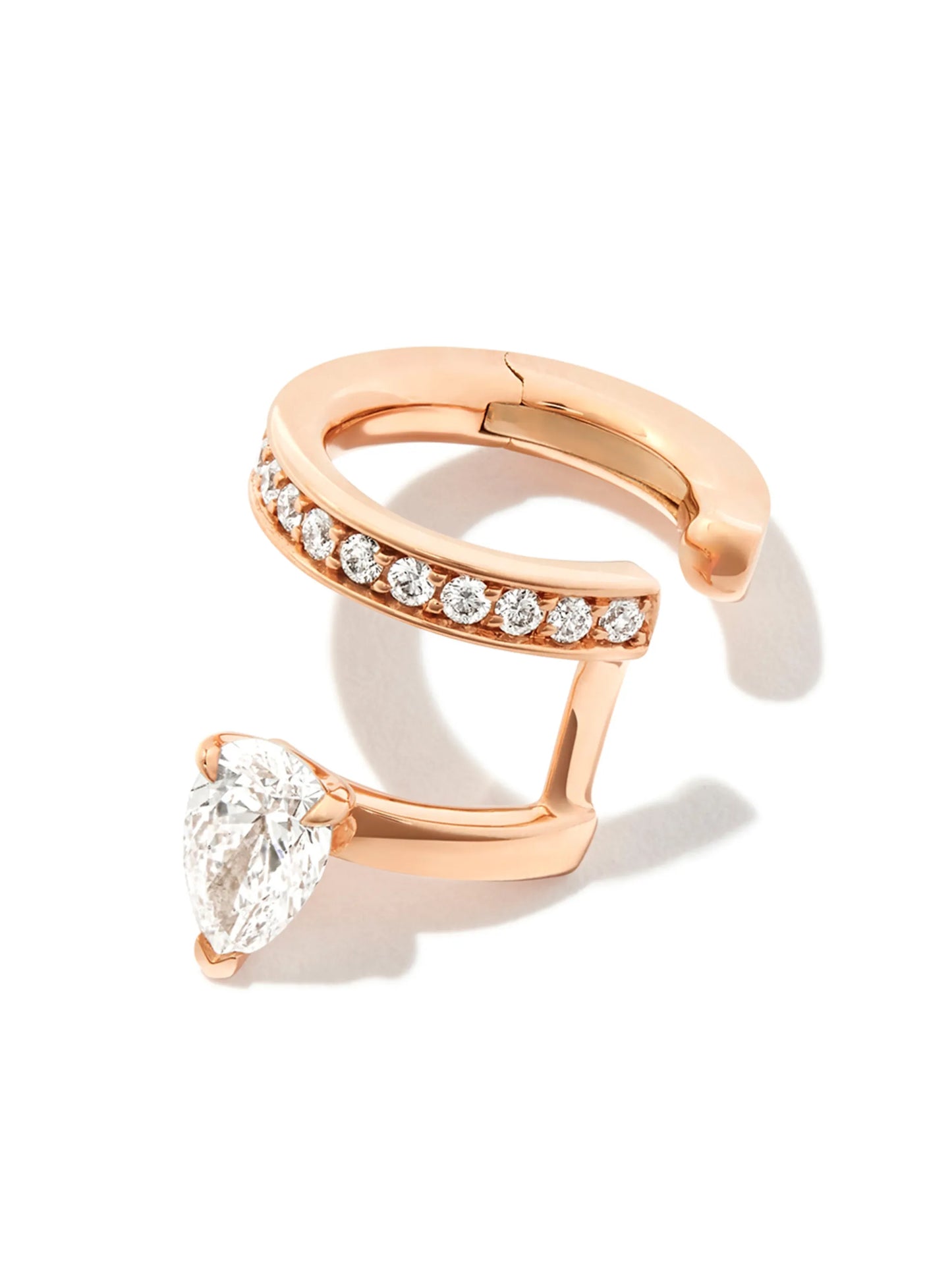 18kt rose gold Serti Sur Vide diamond ear cuff