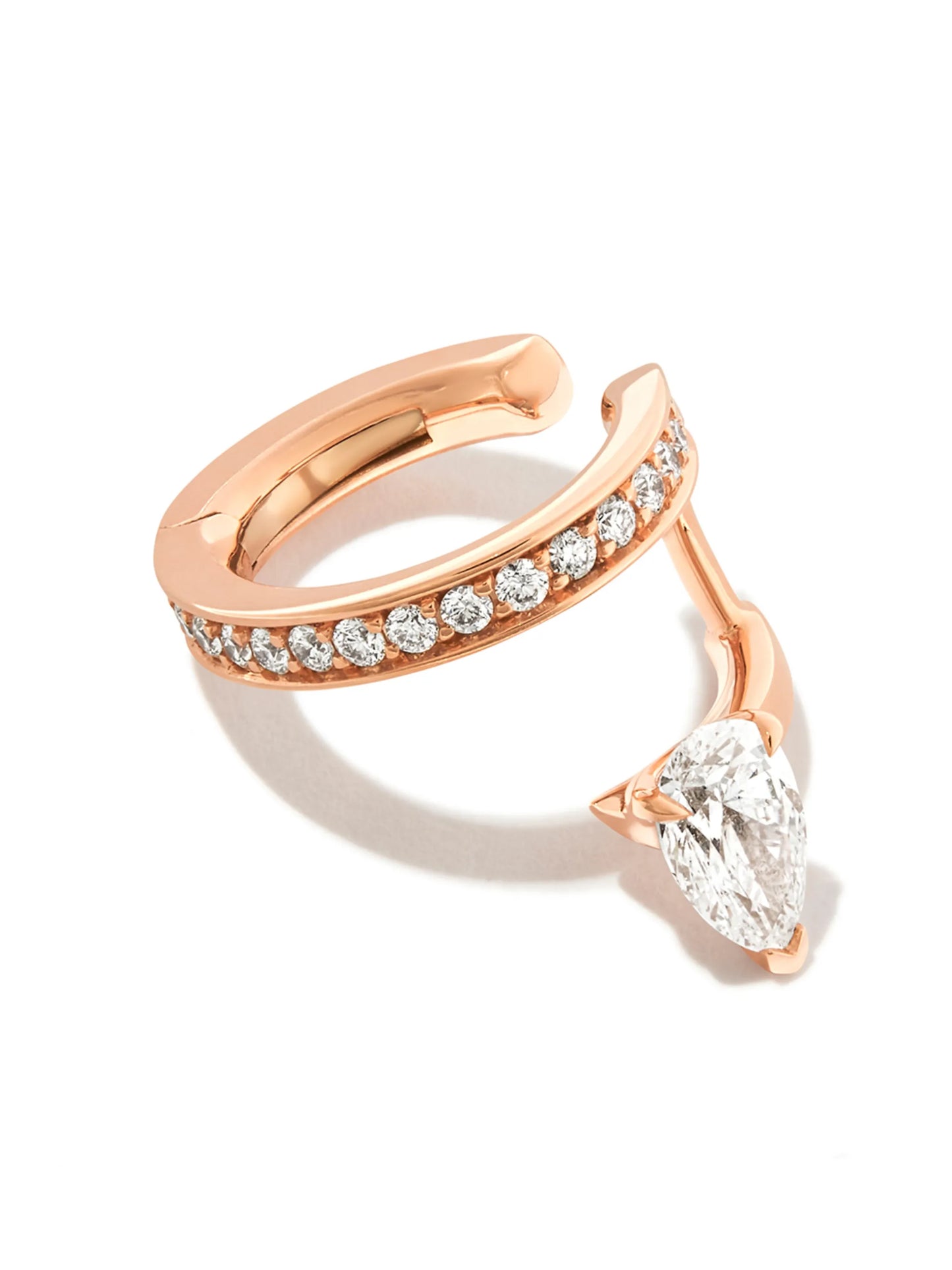 18kt rose gold Serti Sur Vide diamond ear cuff