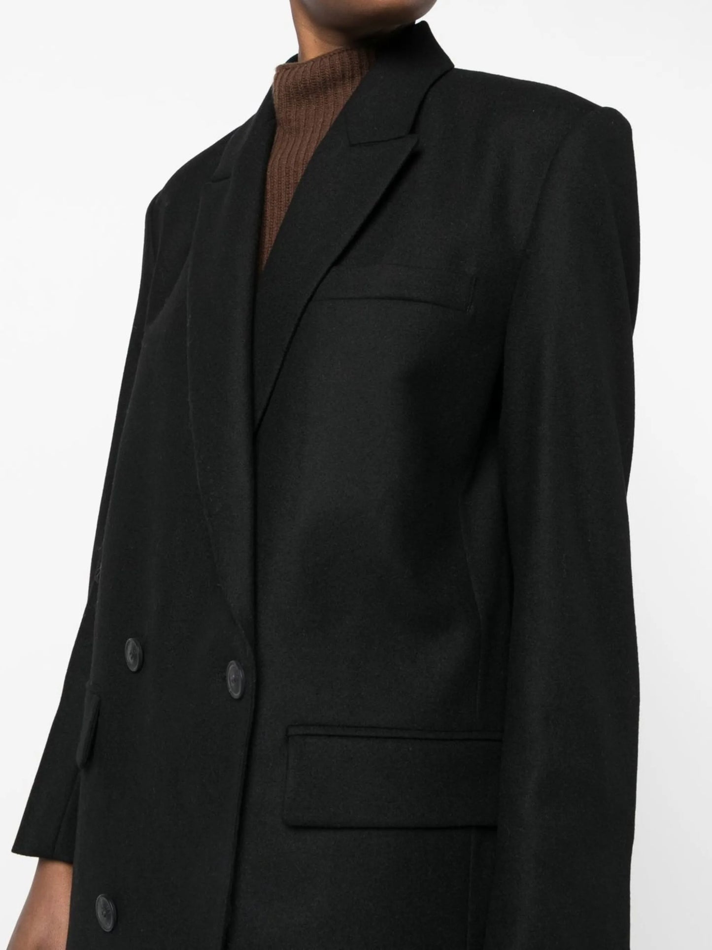 double-breasted wool coat