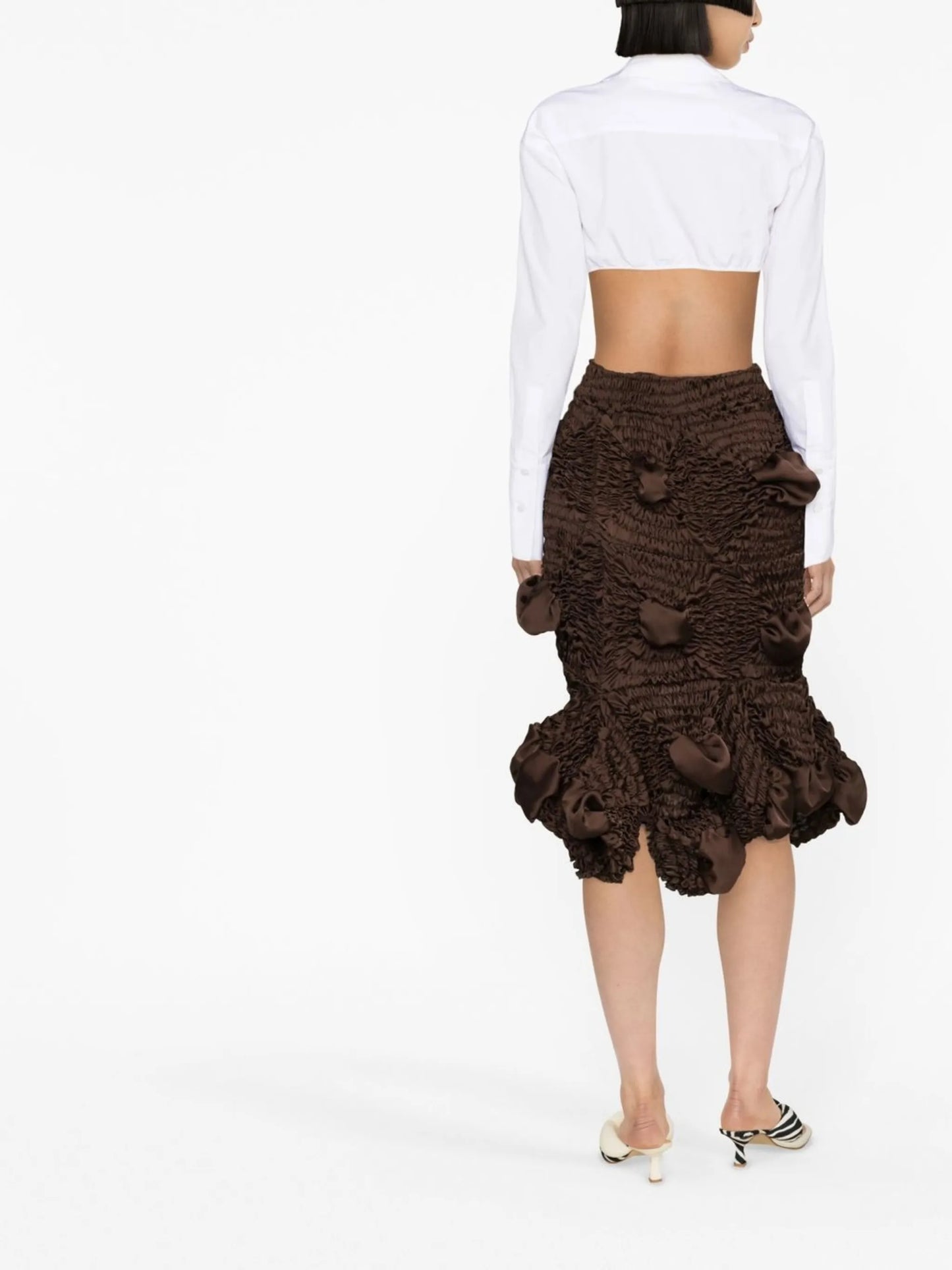 Twist midi-skirt