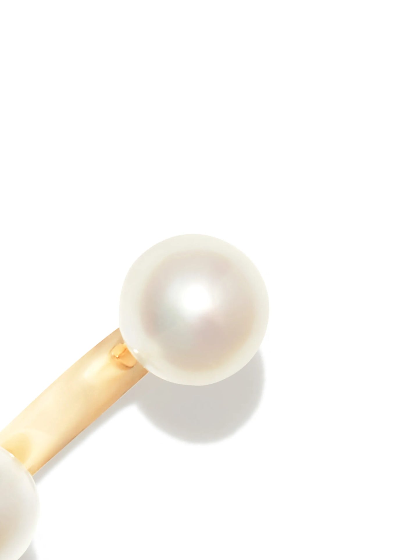 18kt yellow gold Micro pearl single stud earring