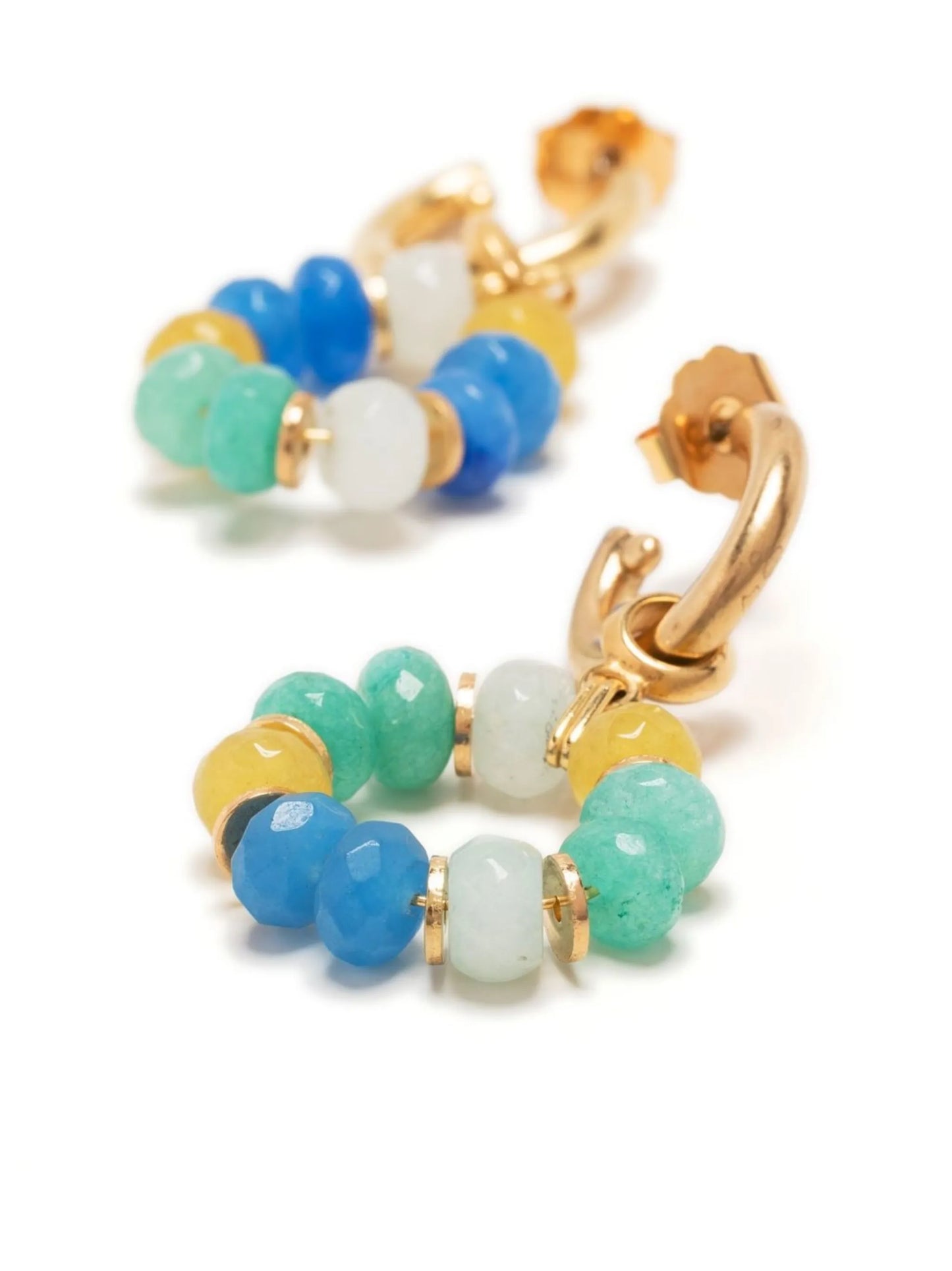 bead-detail hoop earring