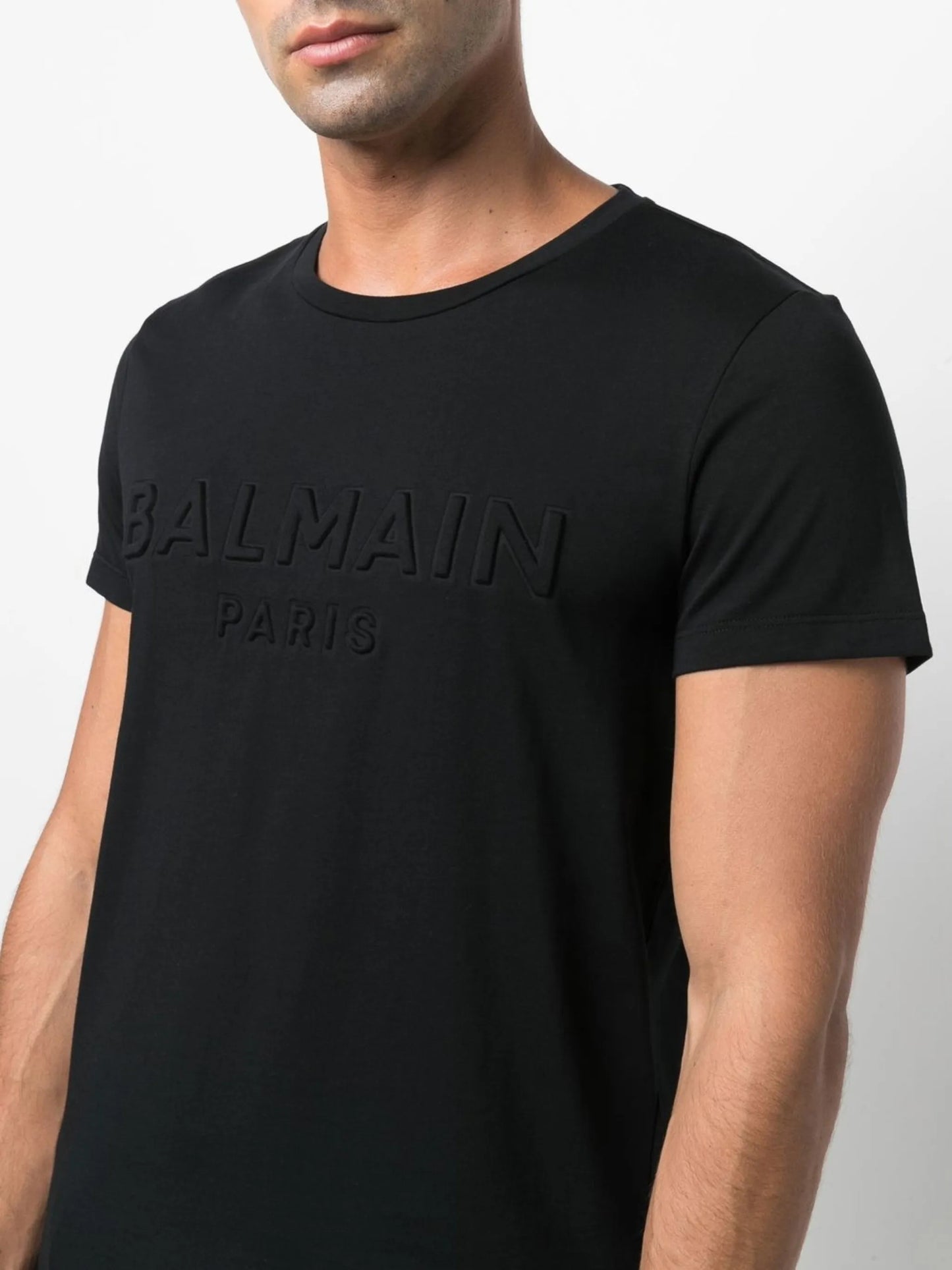 logo-embossed cotton T-shirt