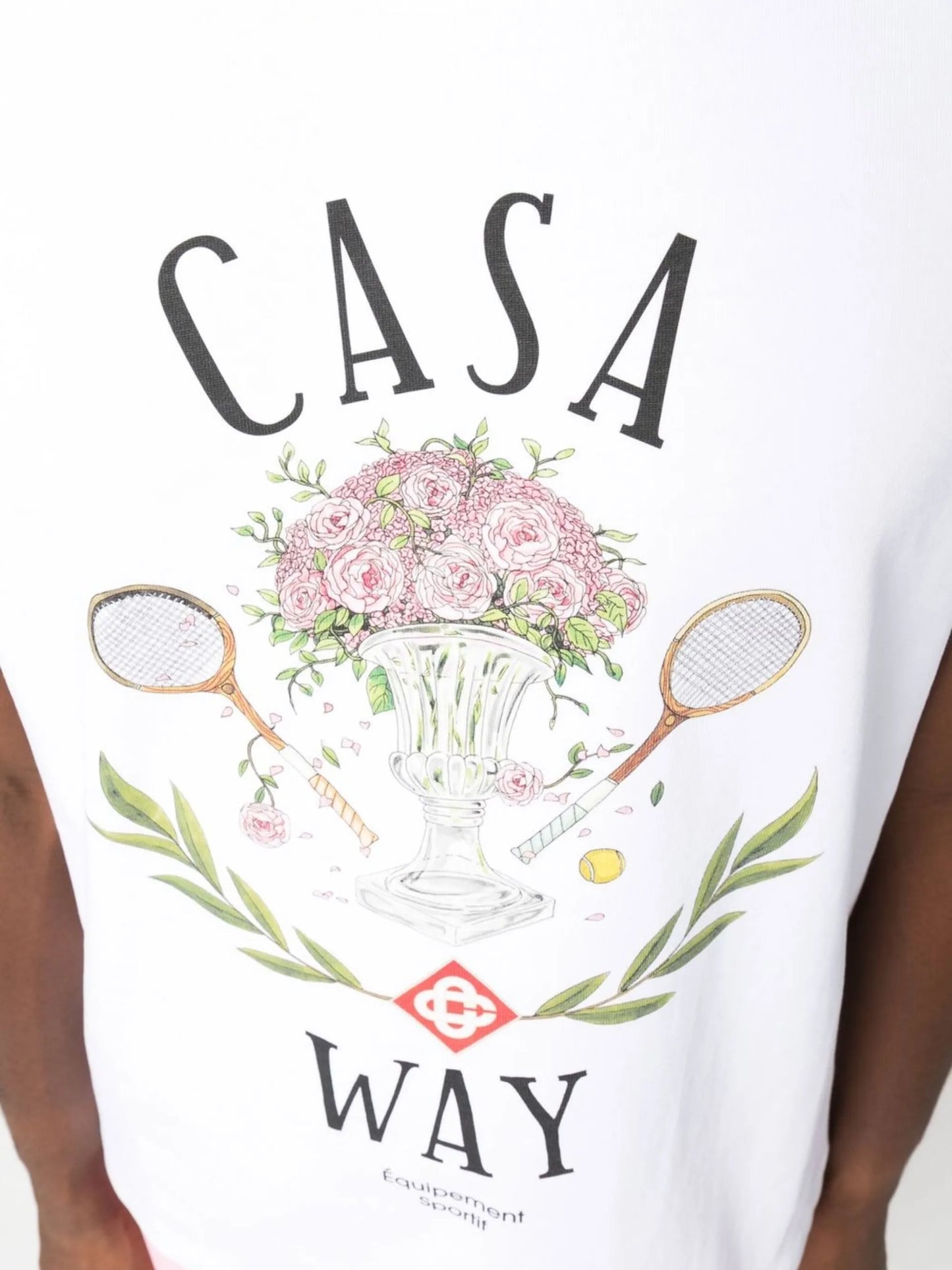 Casa Way-print organic cotton T-shirt