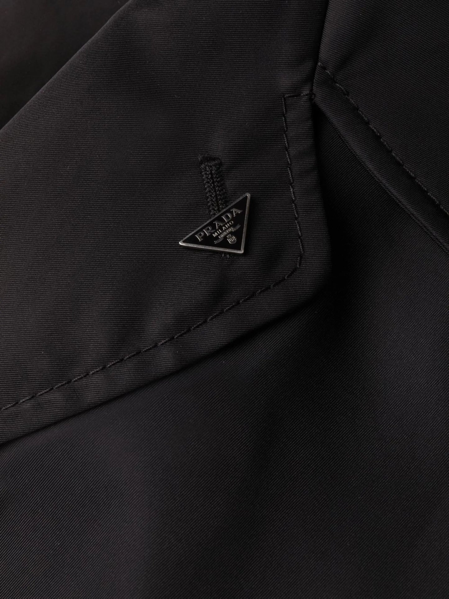 Re-Nylon single-breasted coat