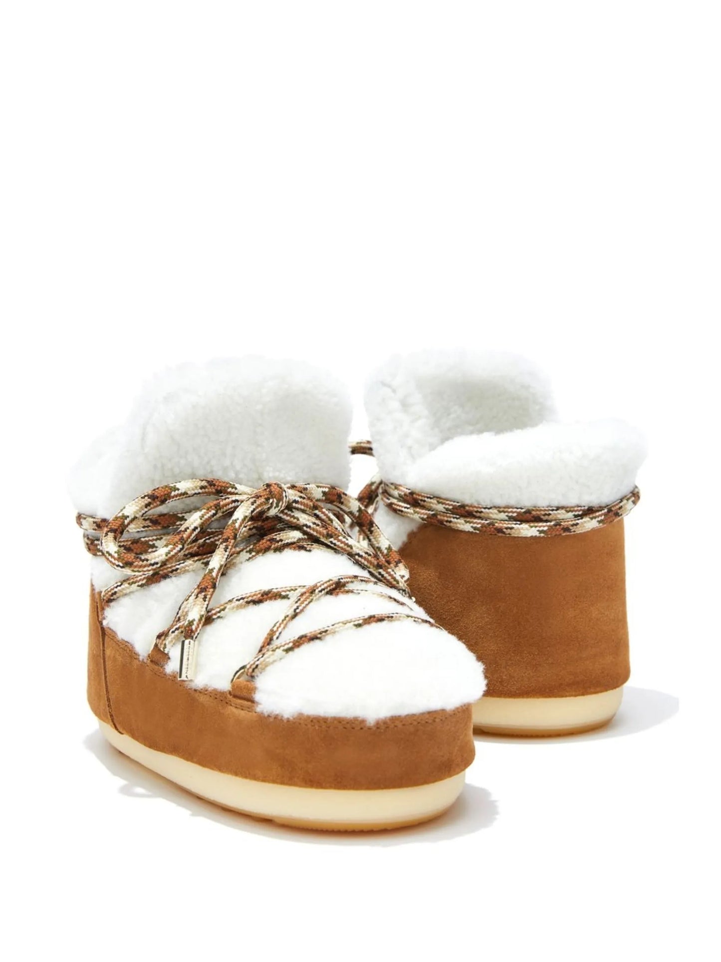 shearling lace-up boots