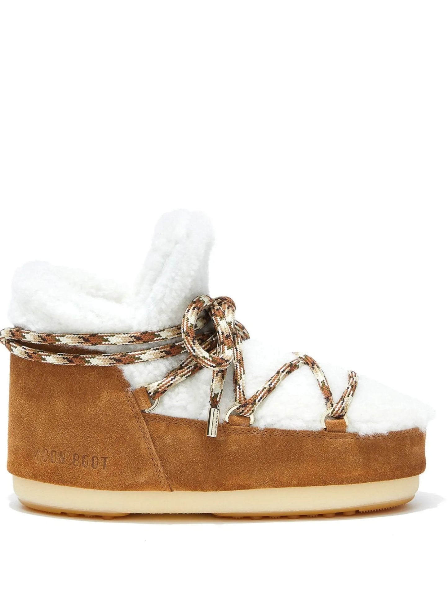 shearling lace-up boots