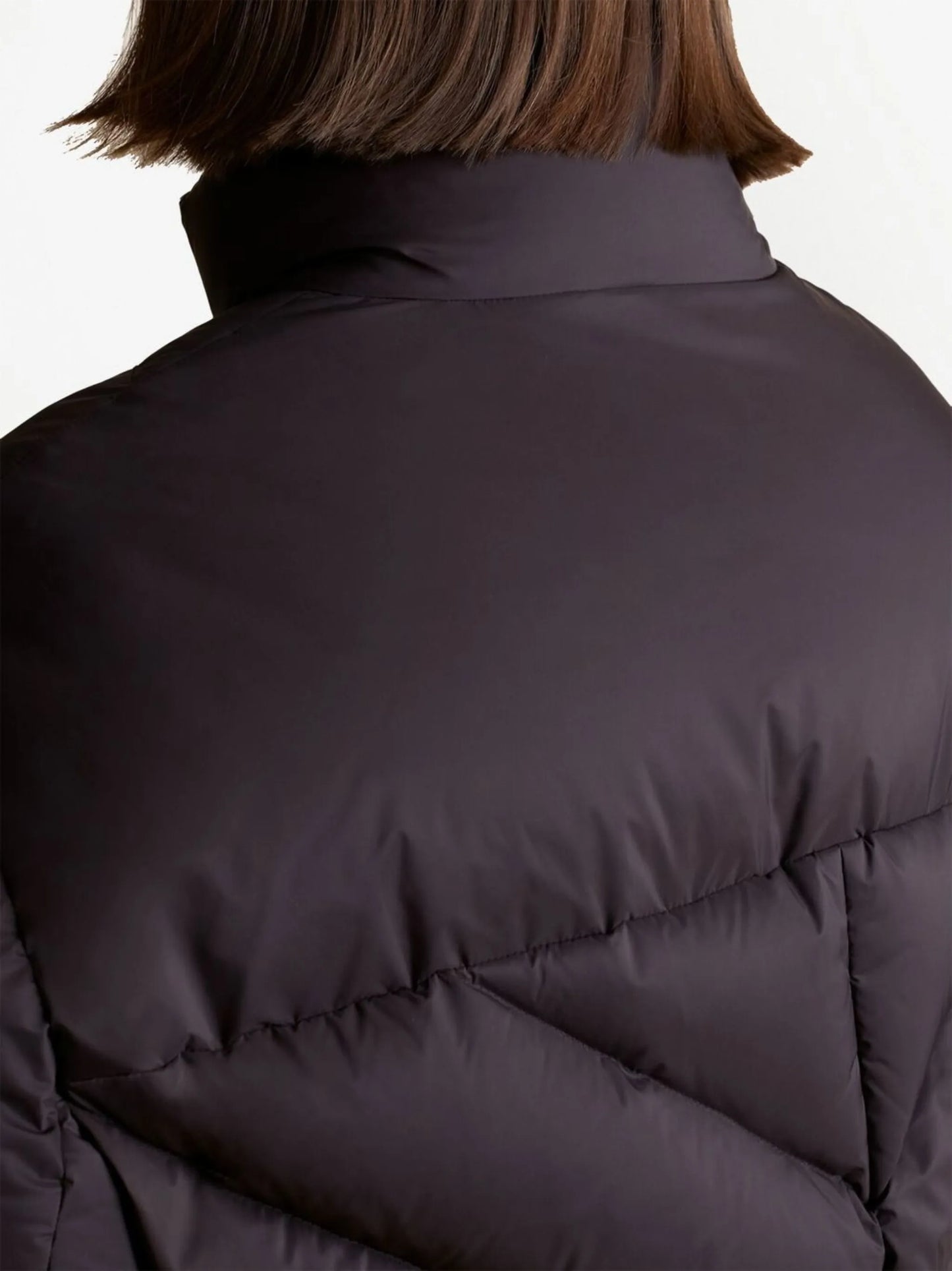 high-neck cropped puffer jacket
