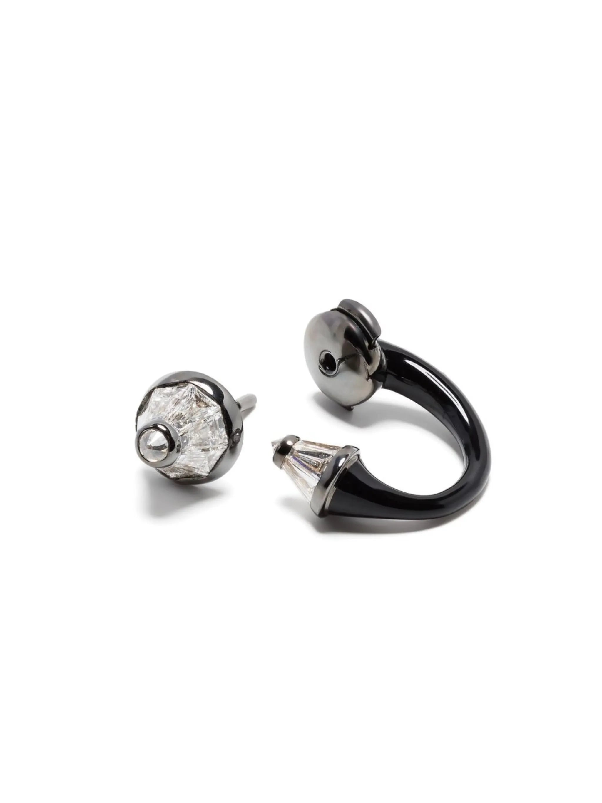 18kt white gold Enery diamond jacket earrings