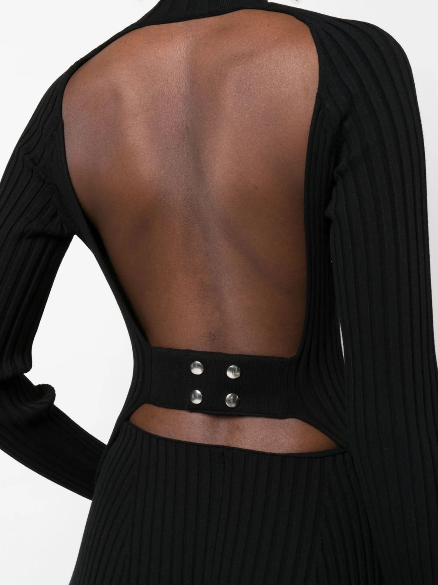 70s ribbed open-back top