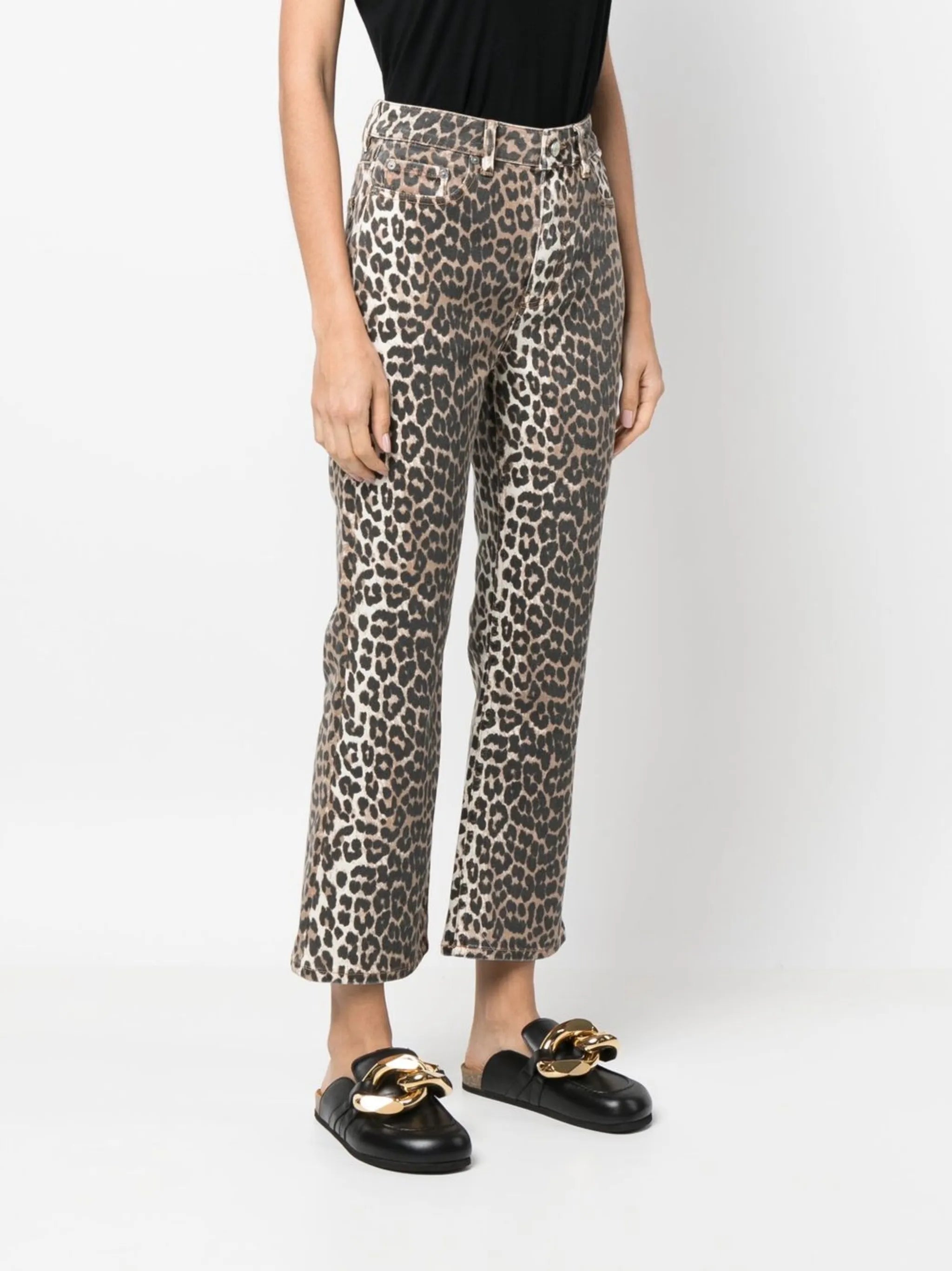 Betzy leopard cropped jeans