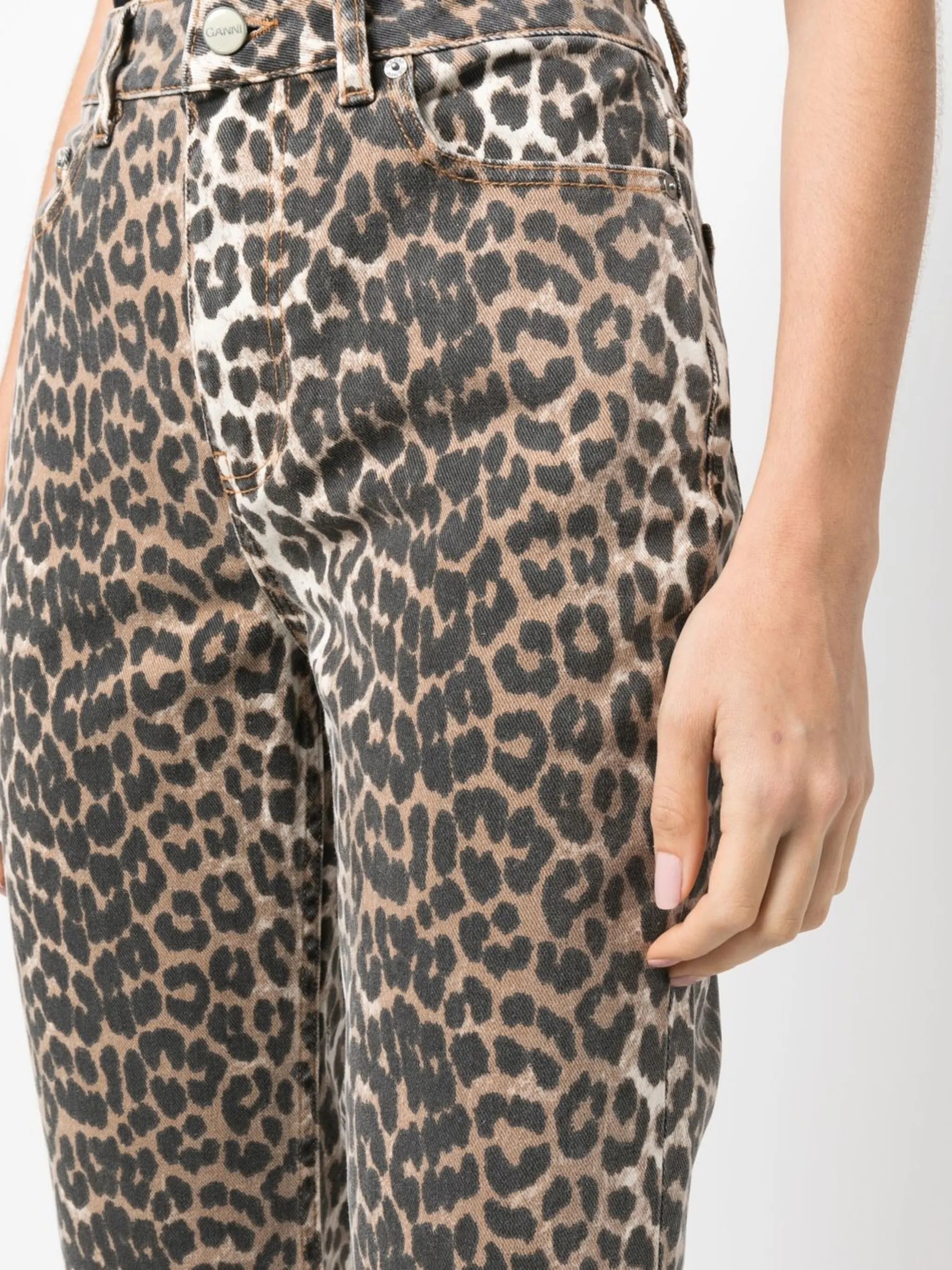 Betzy leopard cropped jeans
