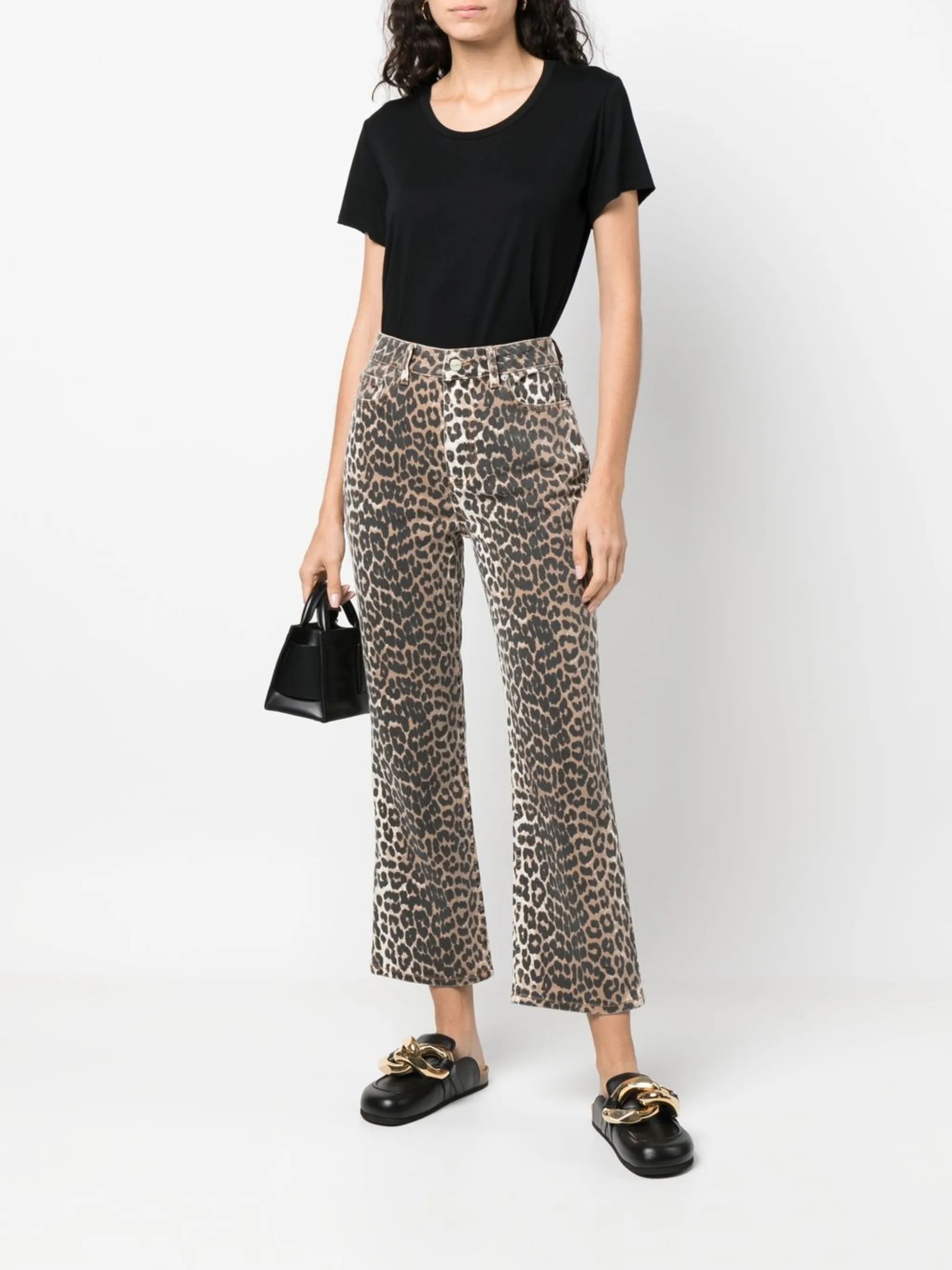 Betzy leopard cropped jeans