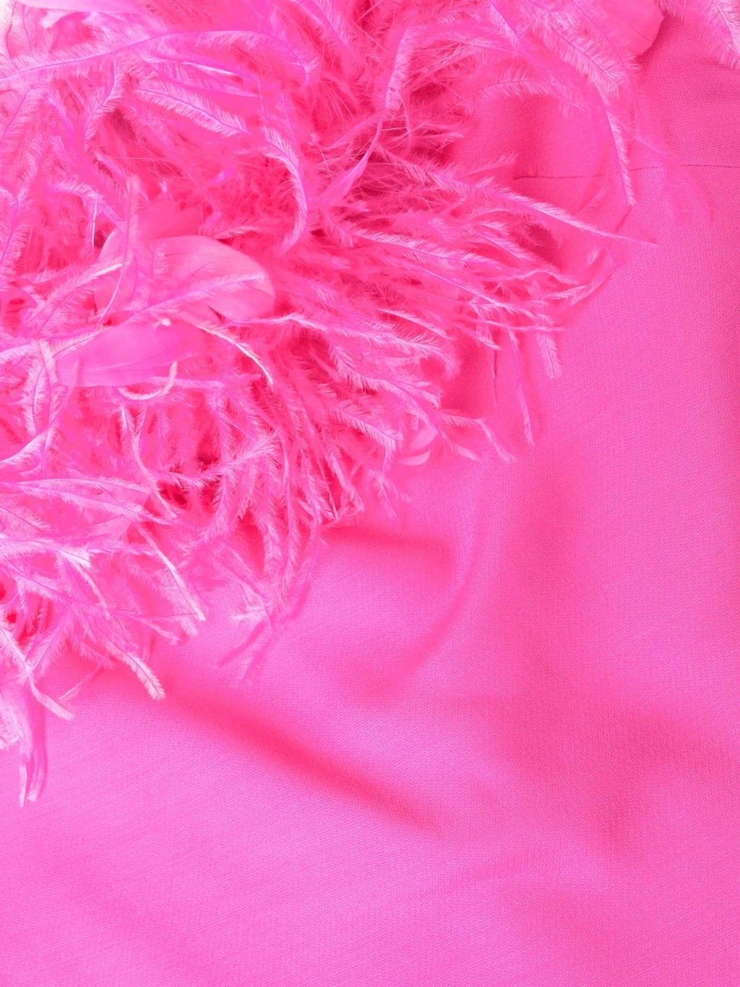 feather-trim minidress