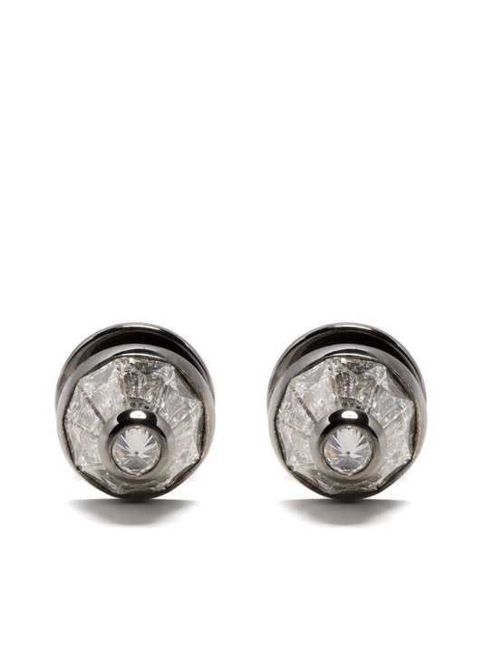 18kt white gold Energy diamond stud earrings