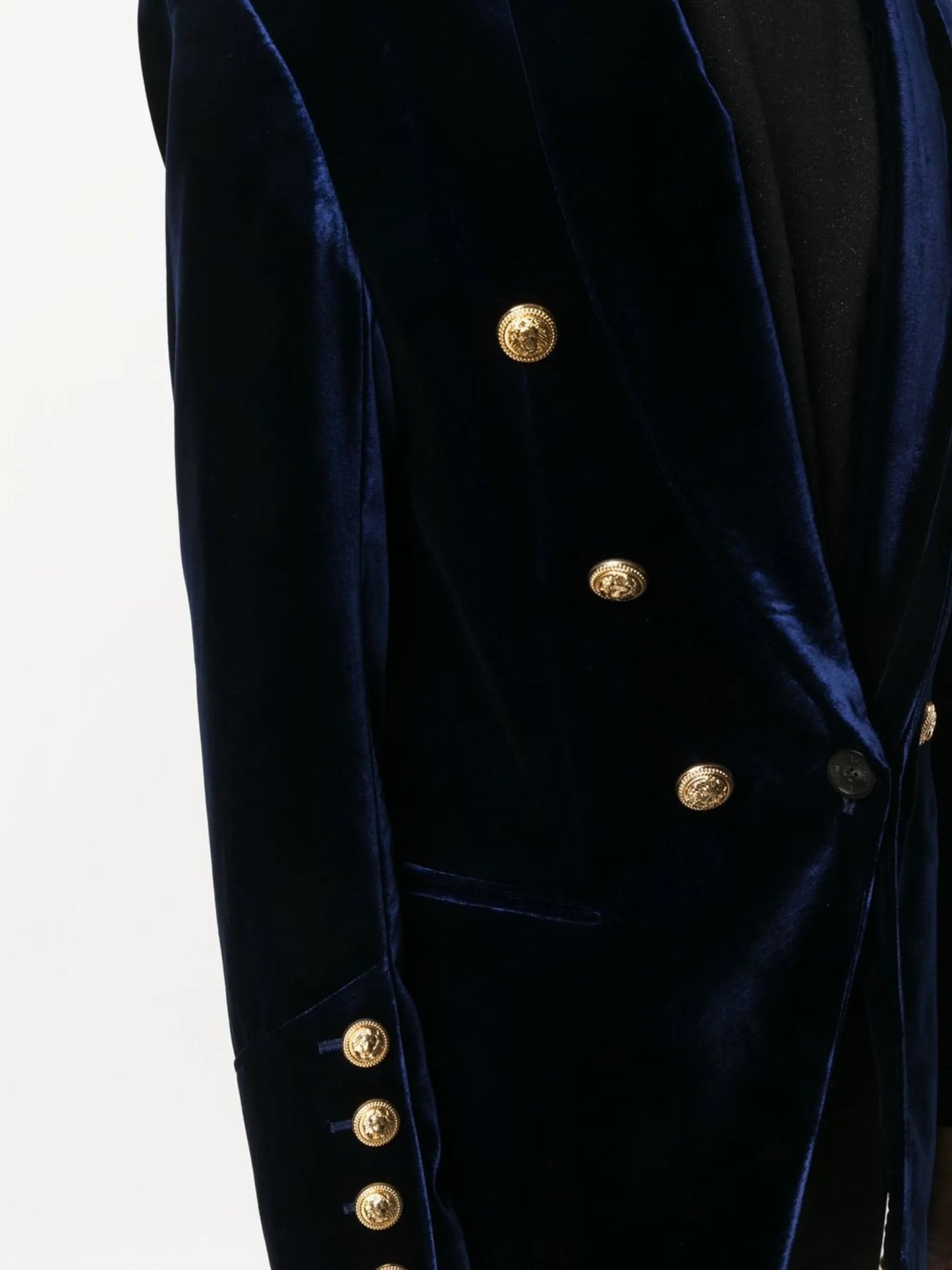 double-breasted velvet blazer
