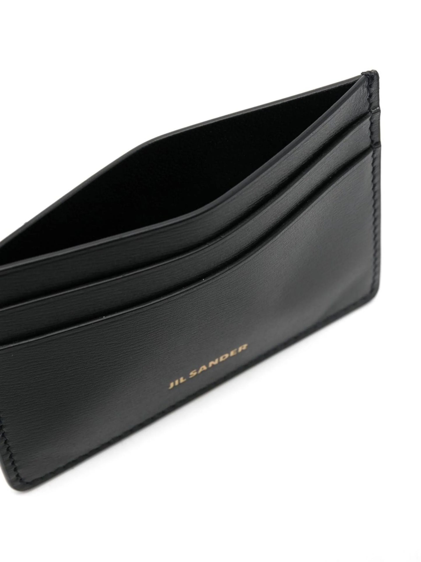 logo-lettering leather cardholder