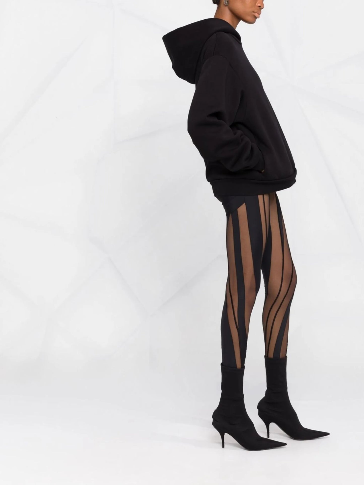 sheer-panelled leggings