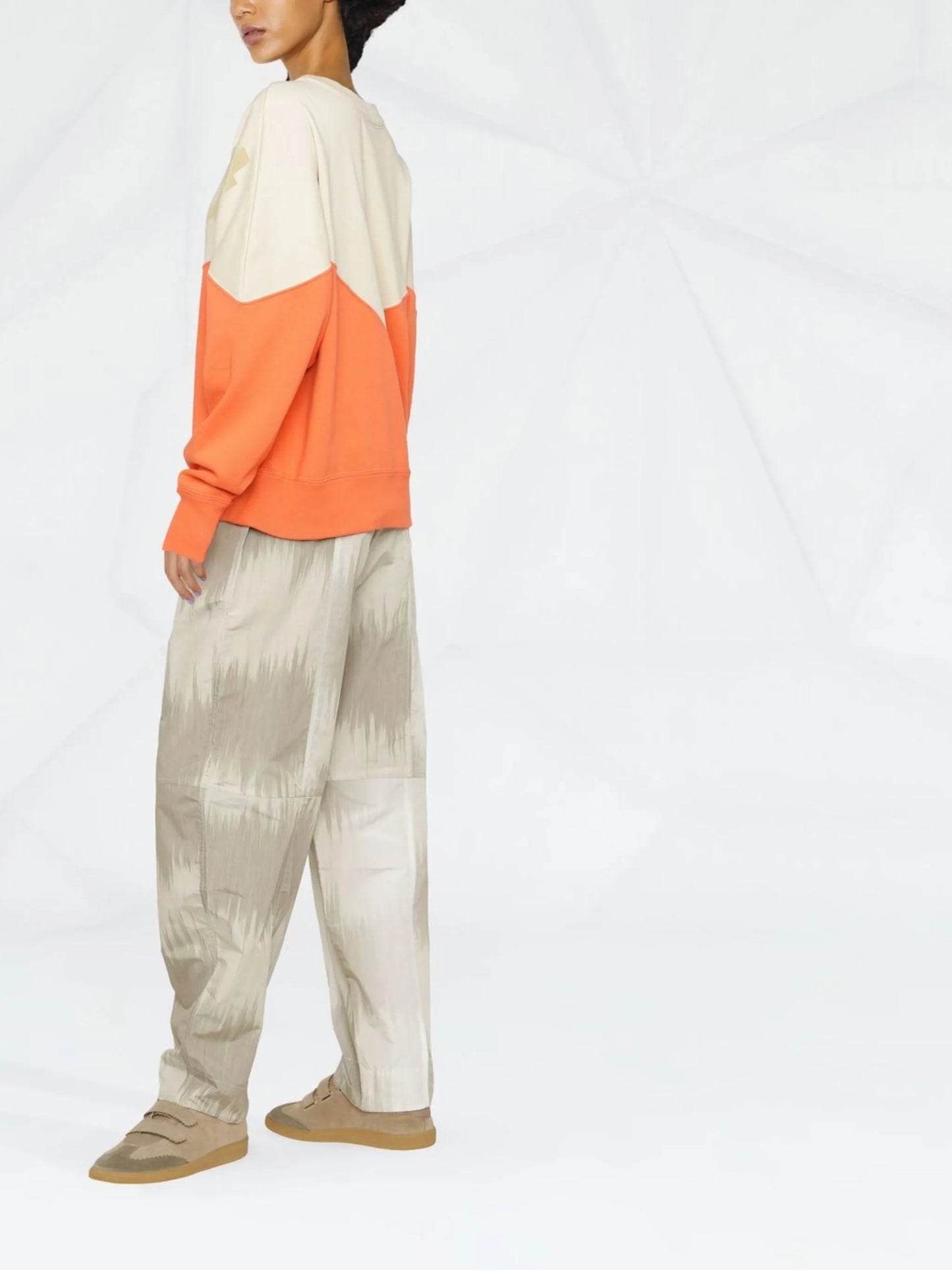 logo-print two-tone sweatshirt