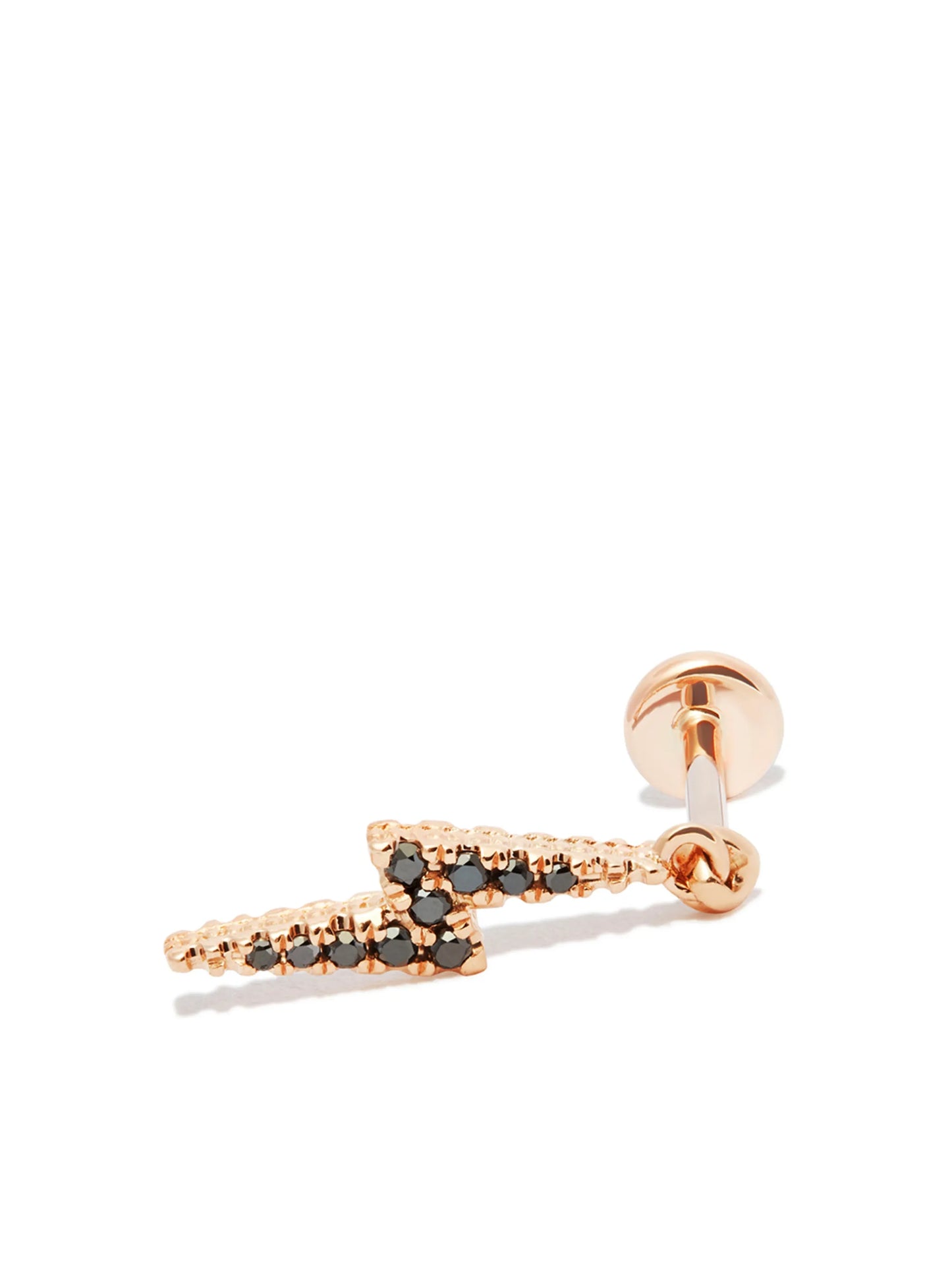 18kt rose gold Lightning Bolt charm earring