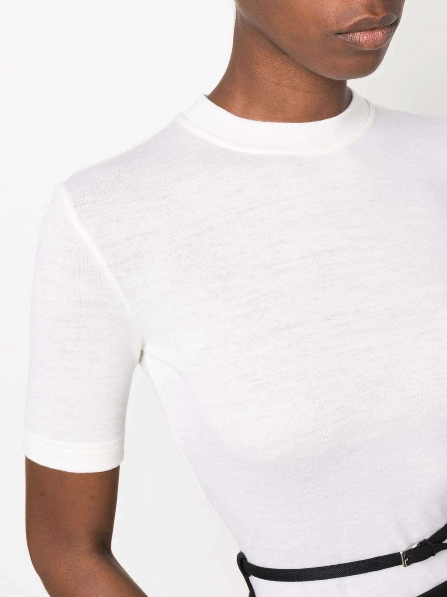crew neck short-sleeve bodysuit