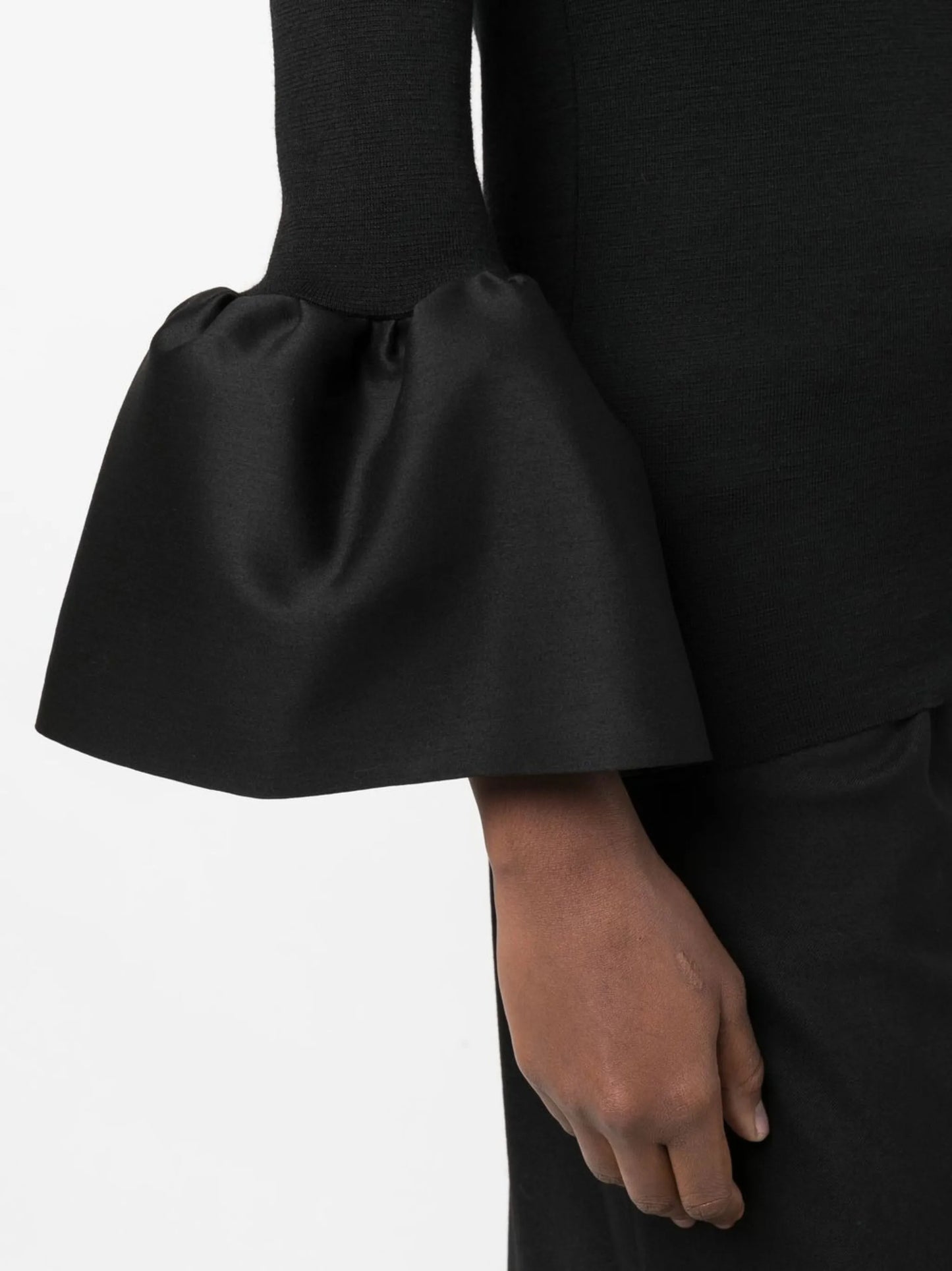 high-neck long-sleeve top