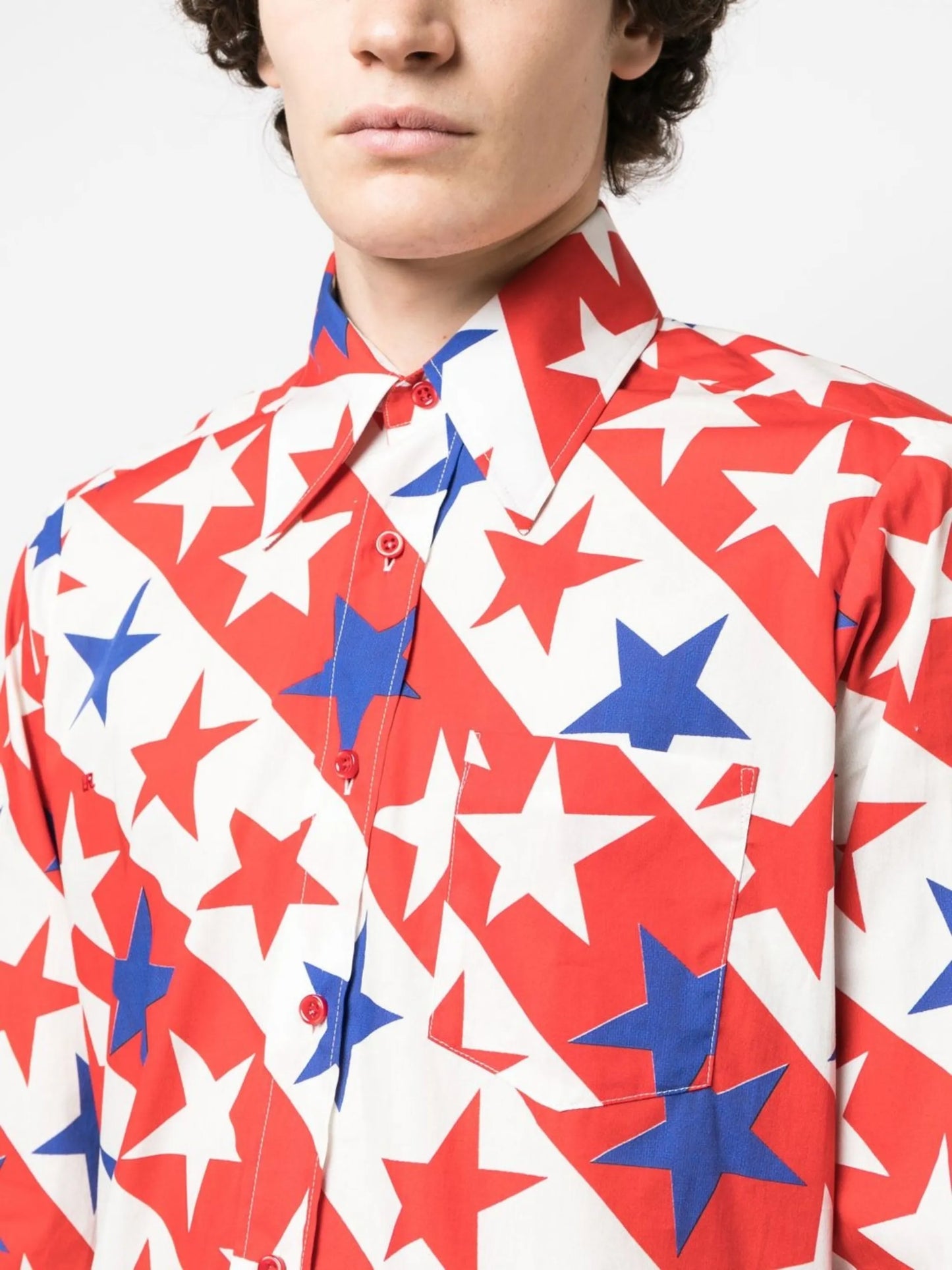 star-print long-sleeve shirt