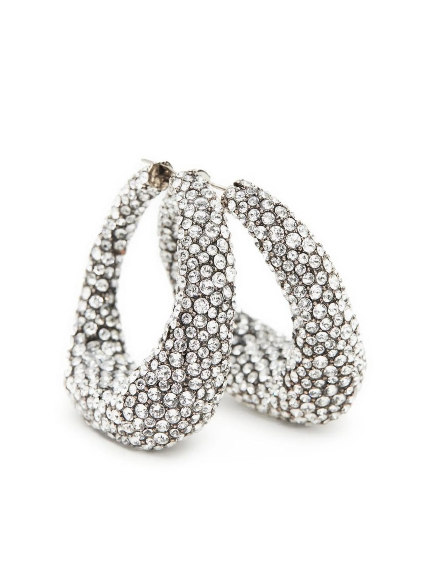 crystal-embellished hoop-earrings