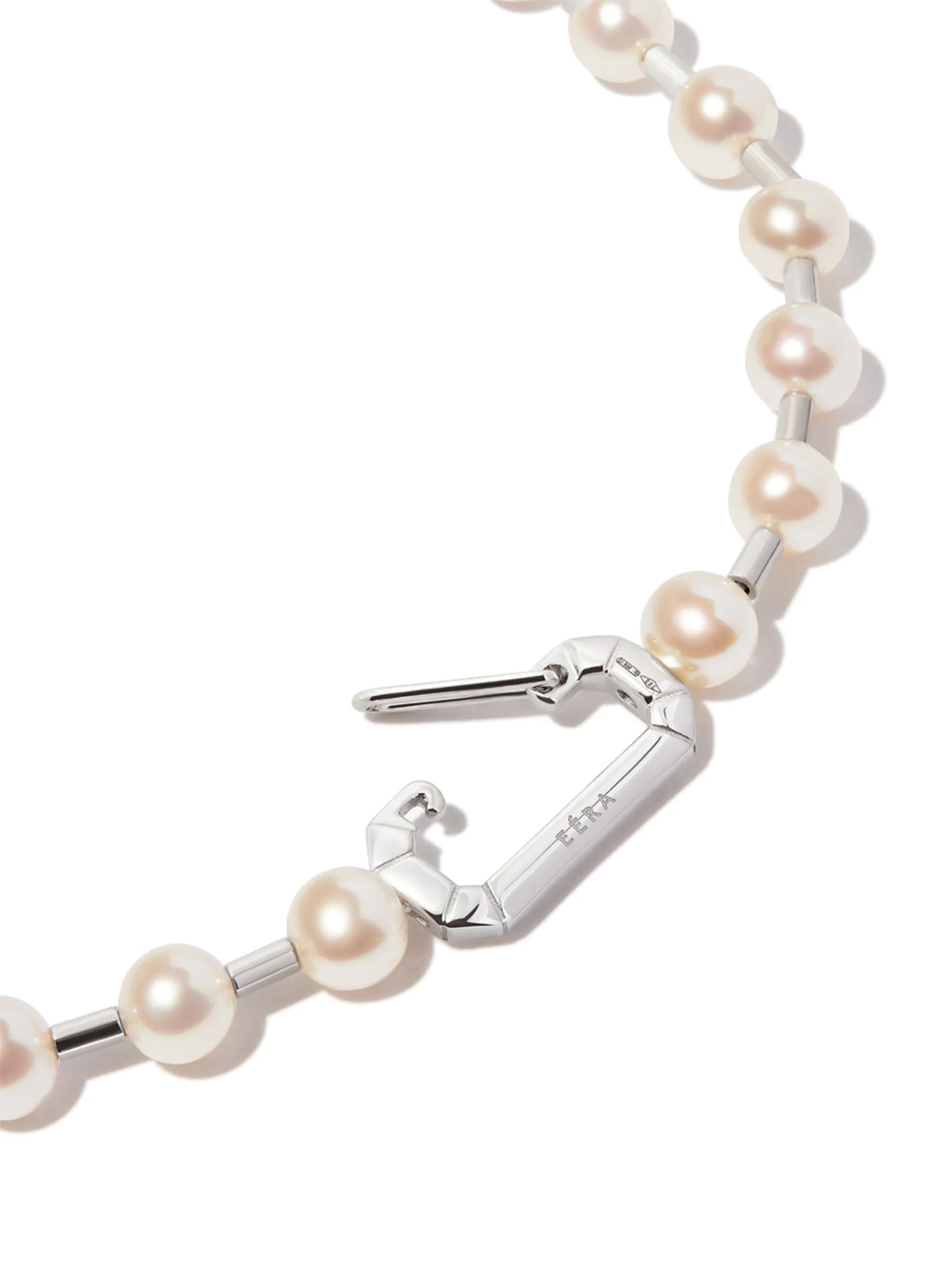 18kt white gold diamond and pearl necklace