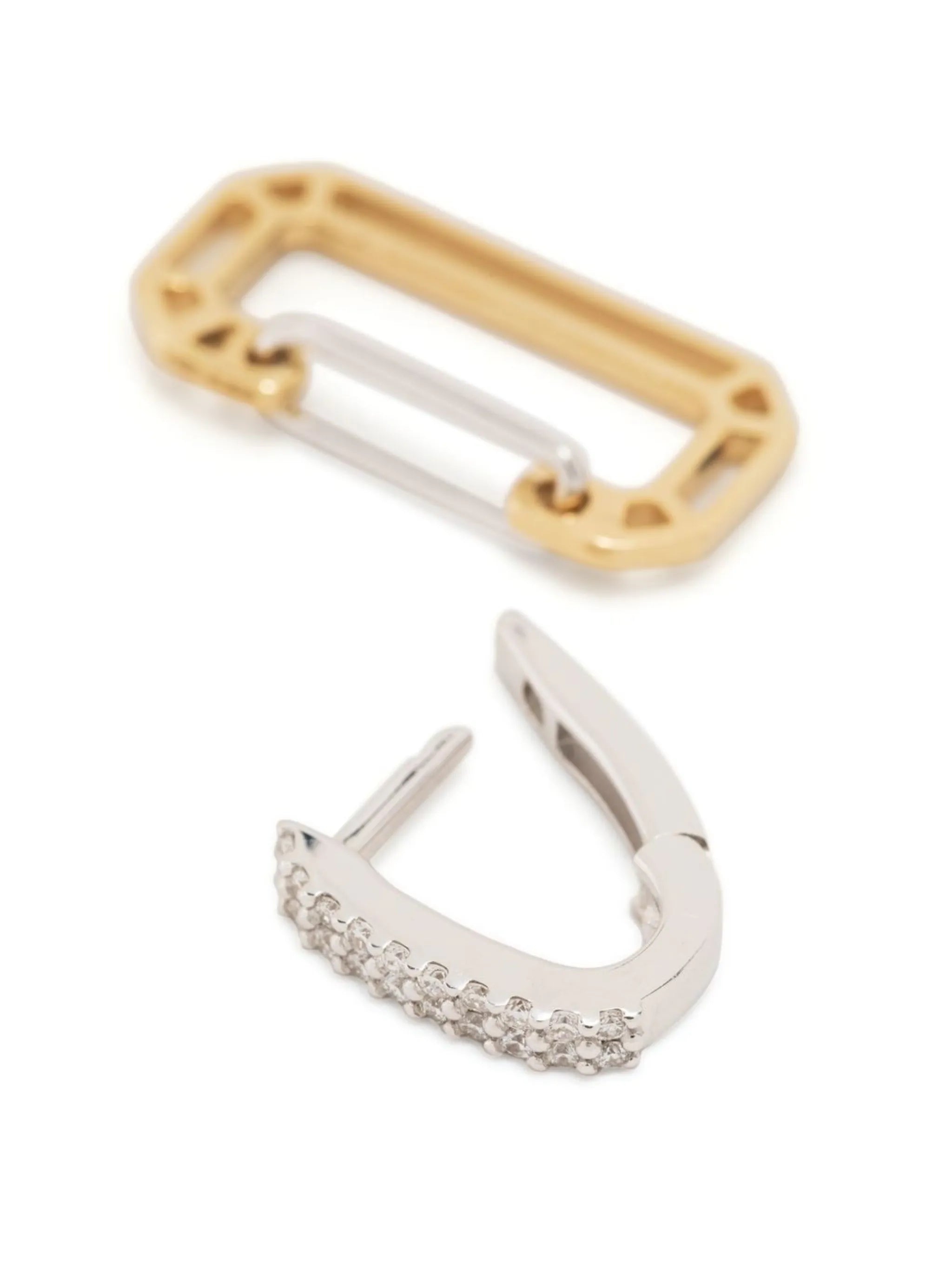 18kt yellow and white gold Small Chiara diamond earring