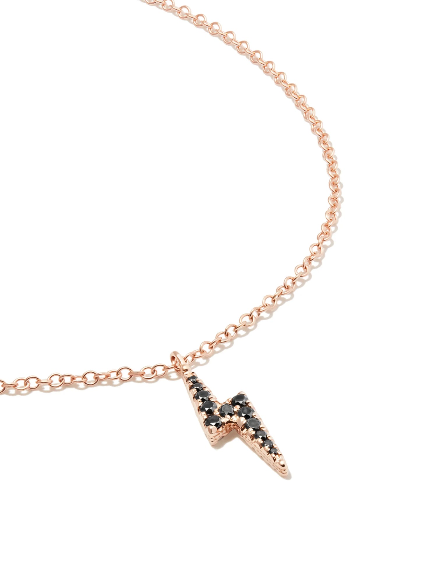 18kt rose gold Lightning Bolt diamond necklace