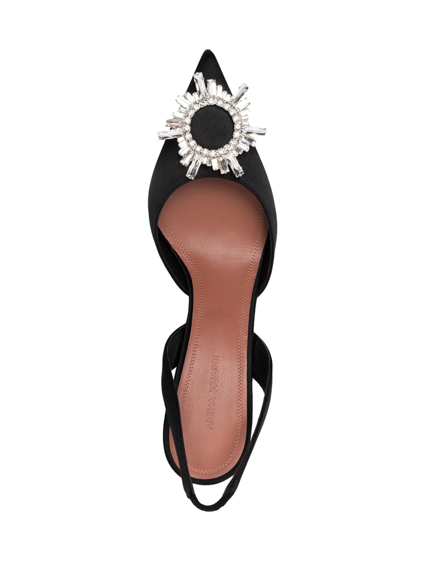 95mm Begum crystal-buckle slingback pumps