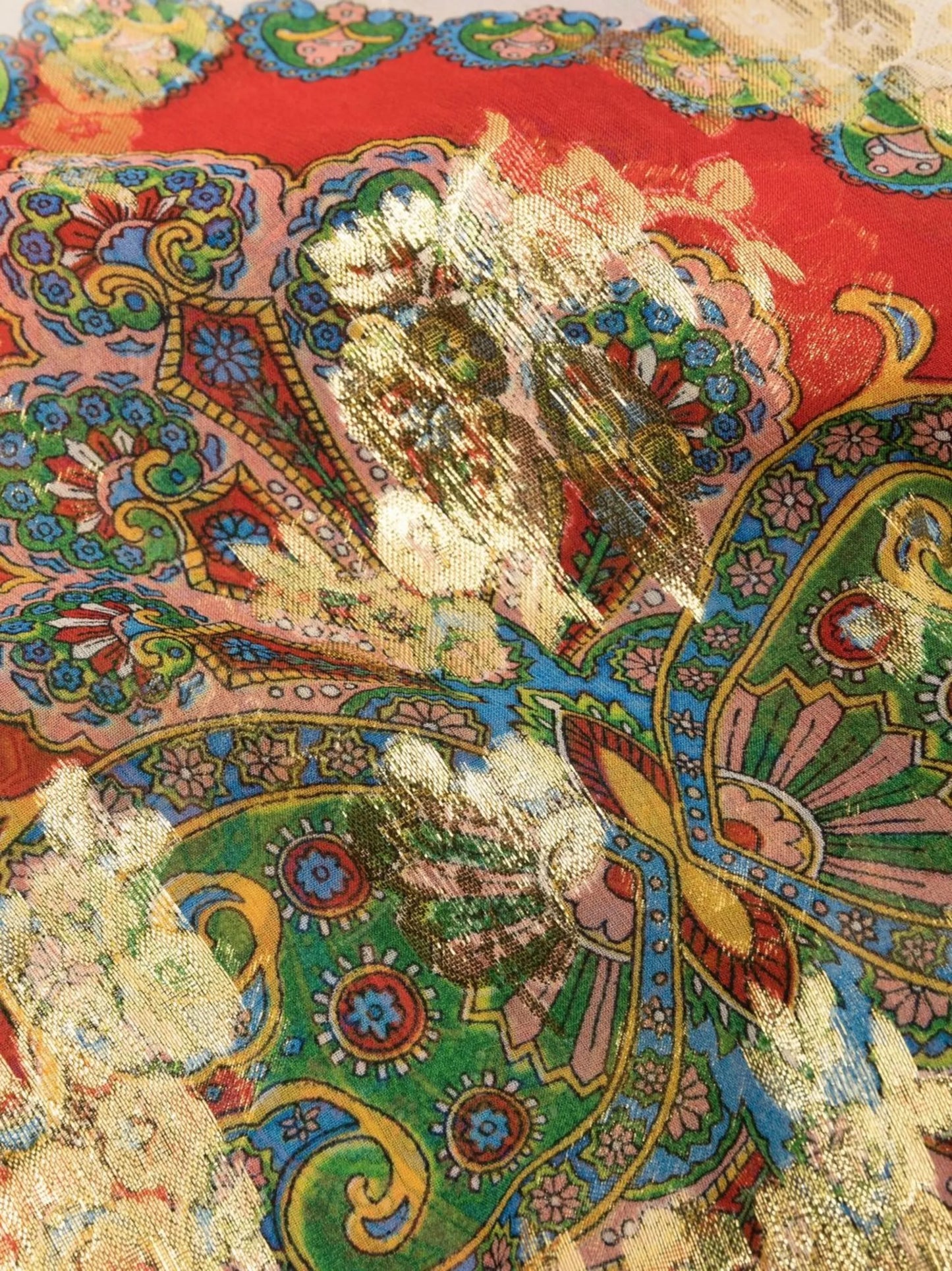 paisley-print silk scarf
