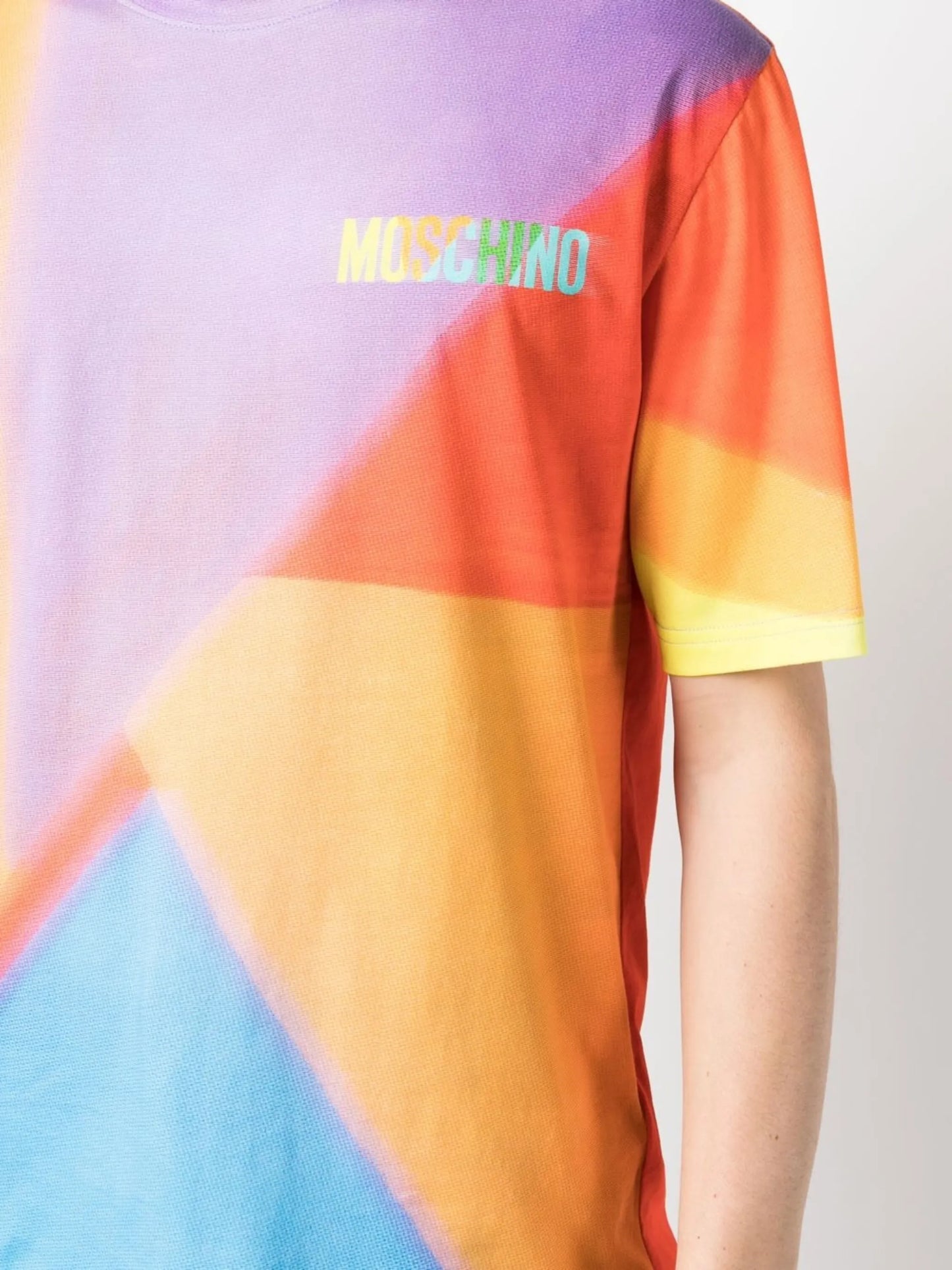 logo colour-block T-shirt