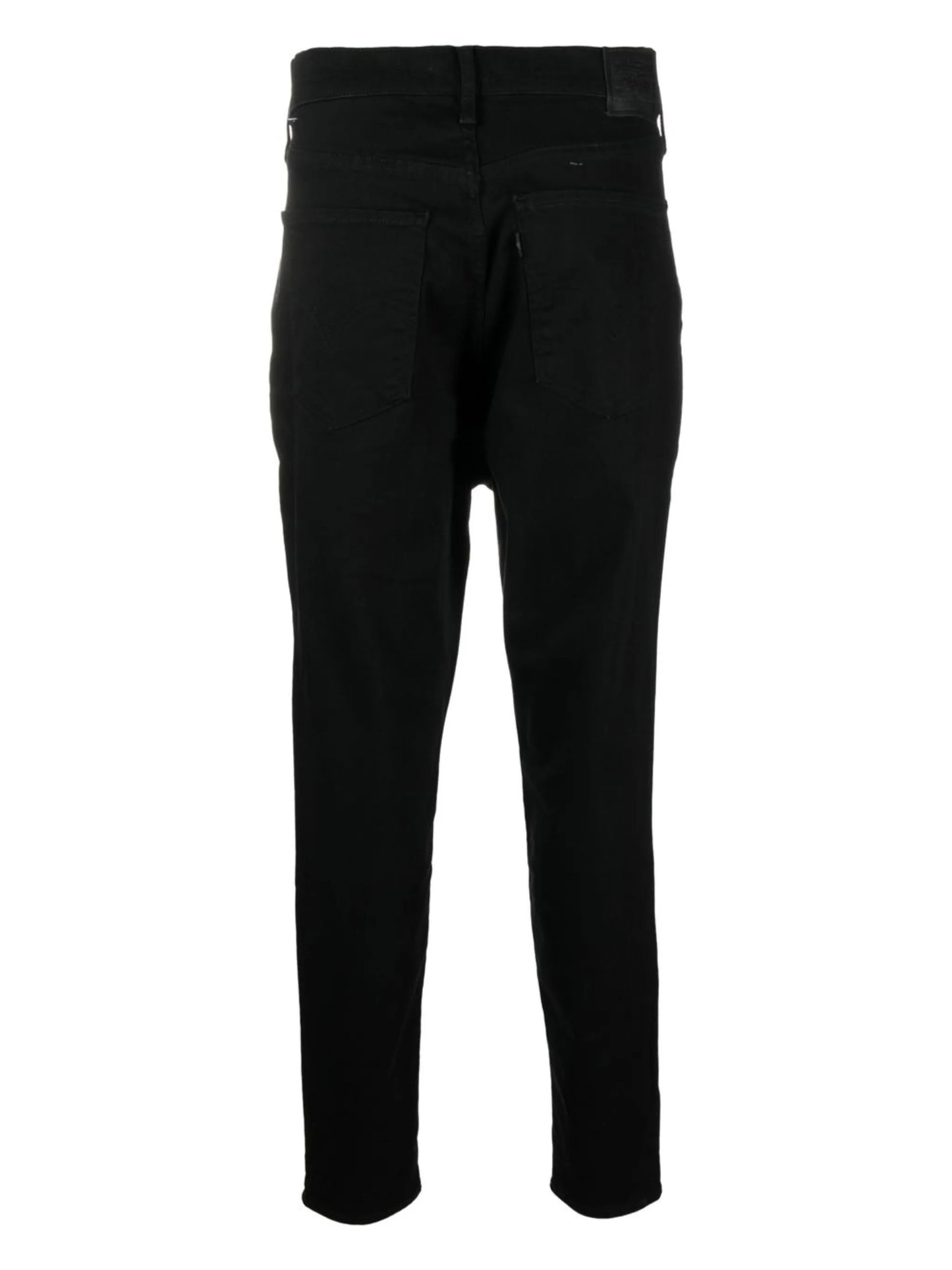 straight-leg slim-cut jeans