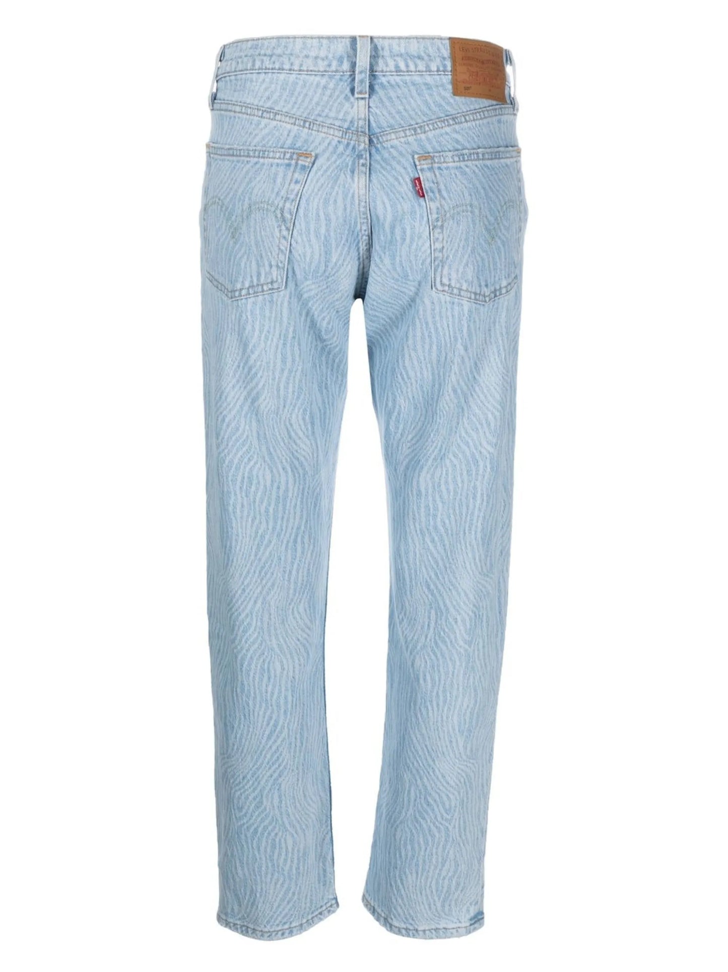 501 patterned crop straight jeans