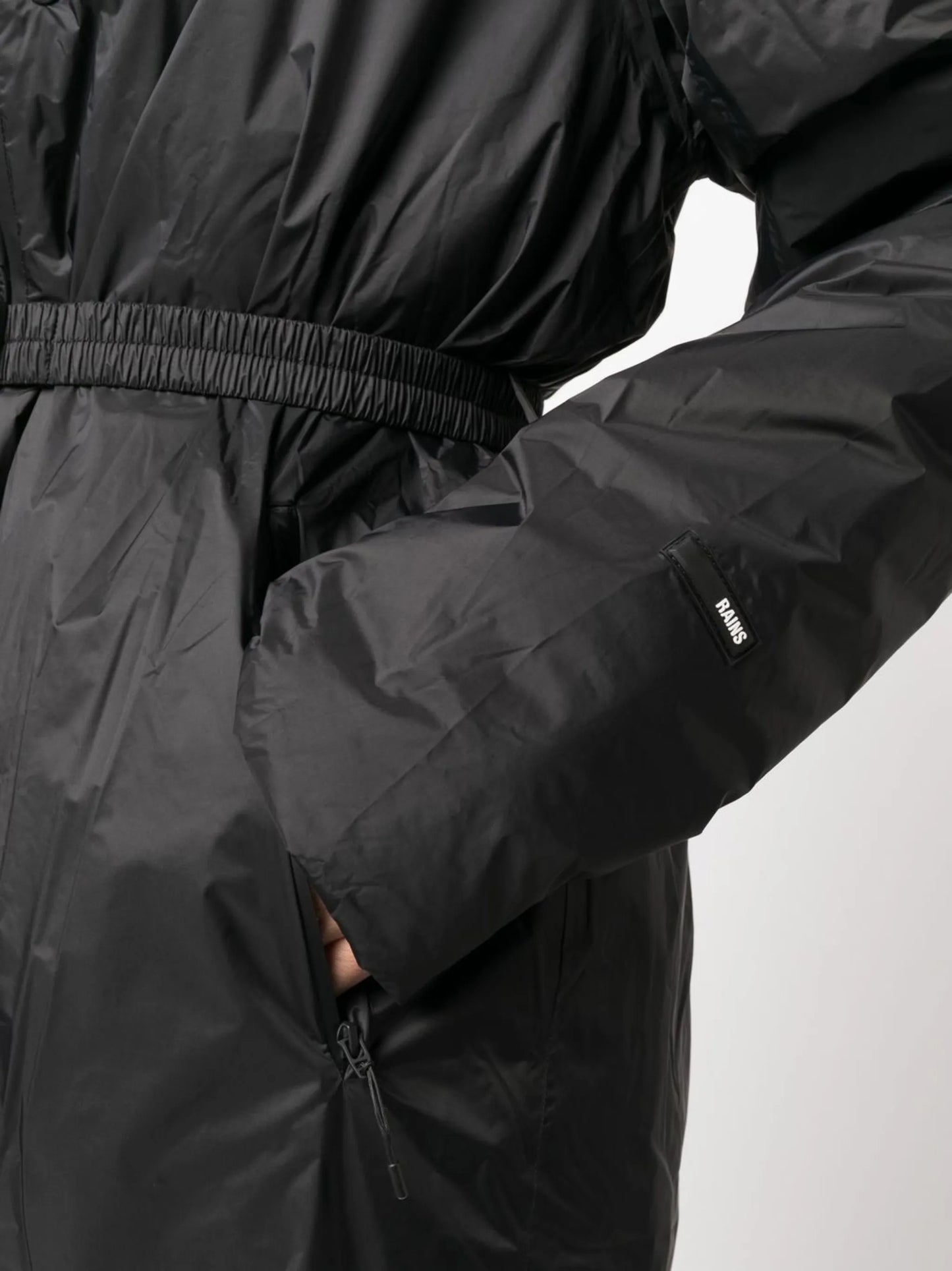padded mid-length coat