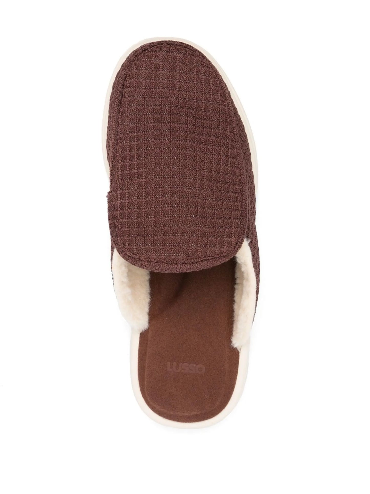 Esto waffle-knit sherpa slippers