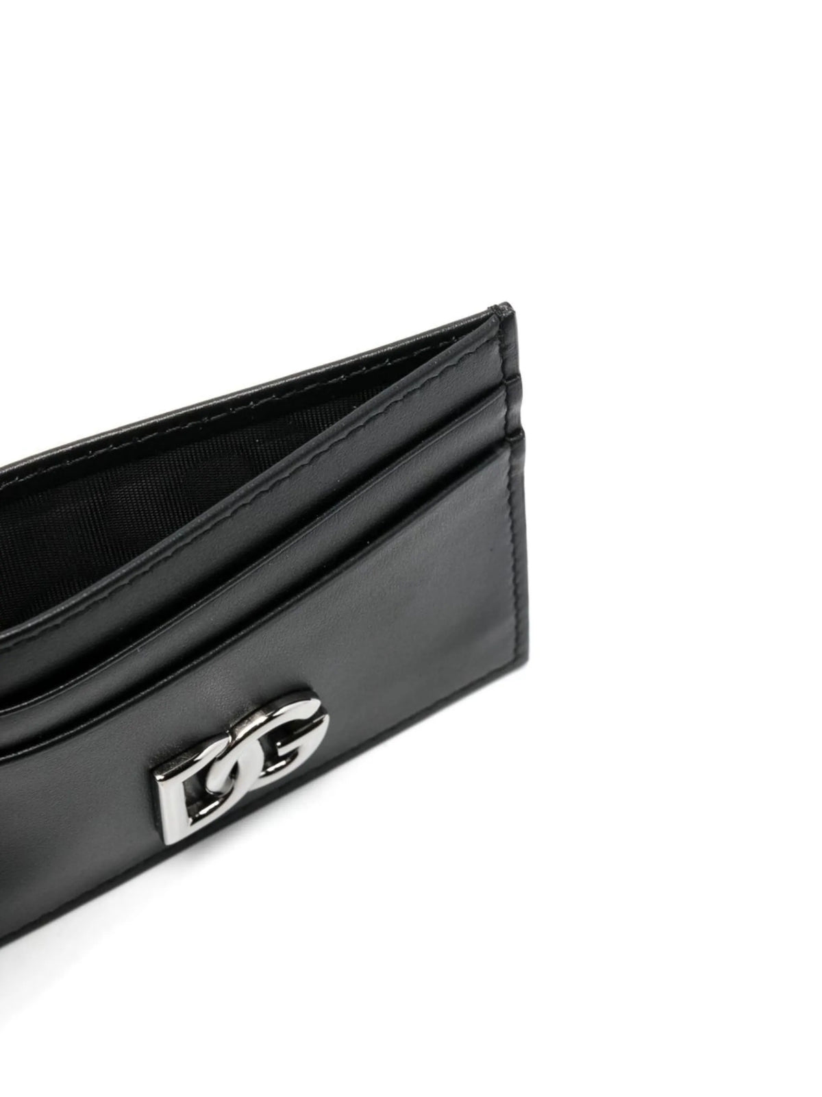 logo-plaque leather cardholder